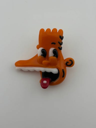 Preview pic of GZ1 bartfield head glass pendant rubberhose style- rare