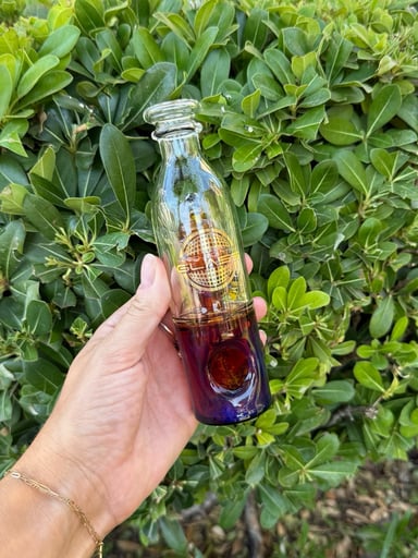 Preview pic of Honey Bee Bottle Glass Hand Pipe