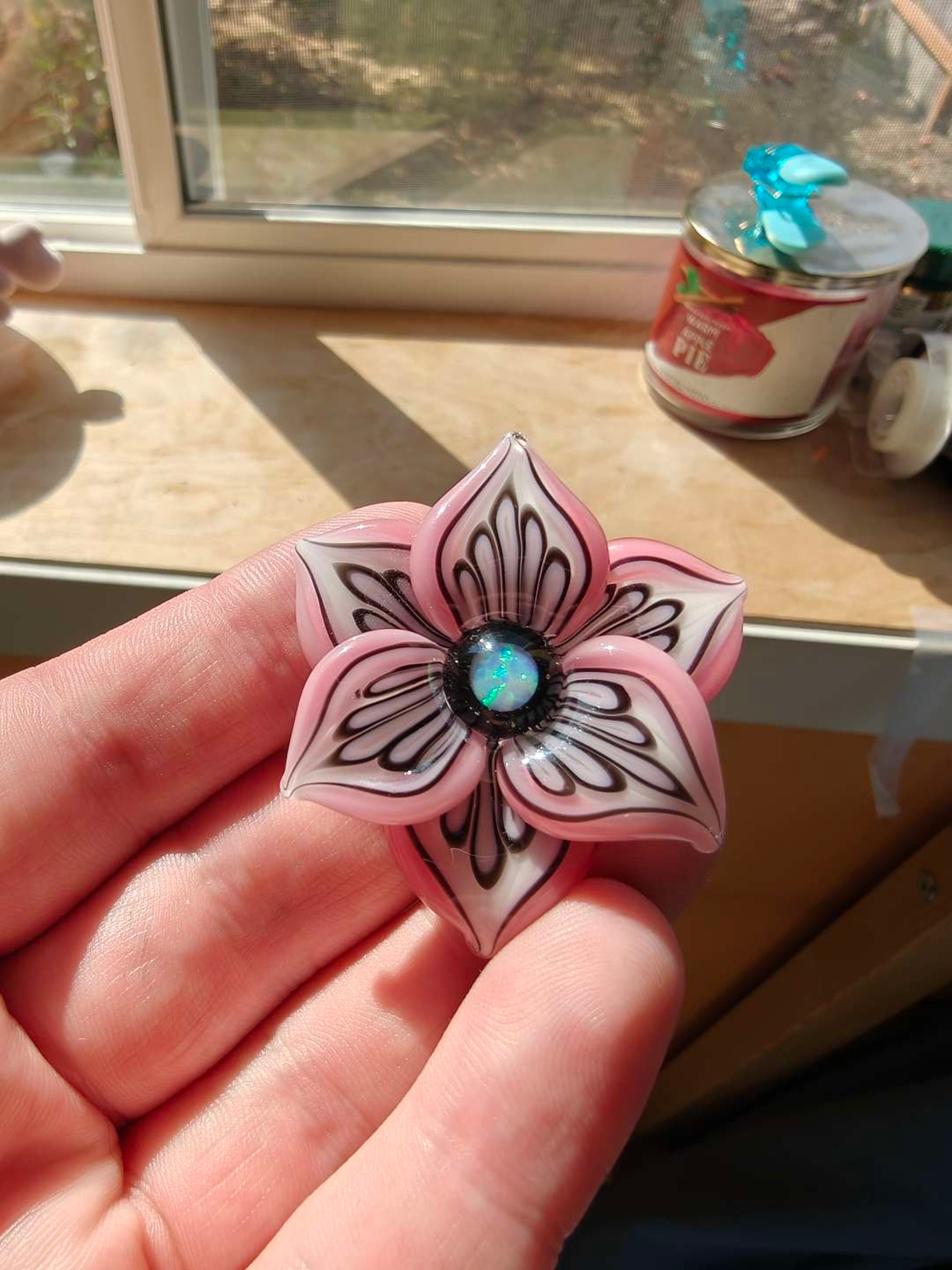 Blossom Glass Flower Pendant image 0
