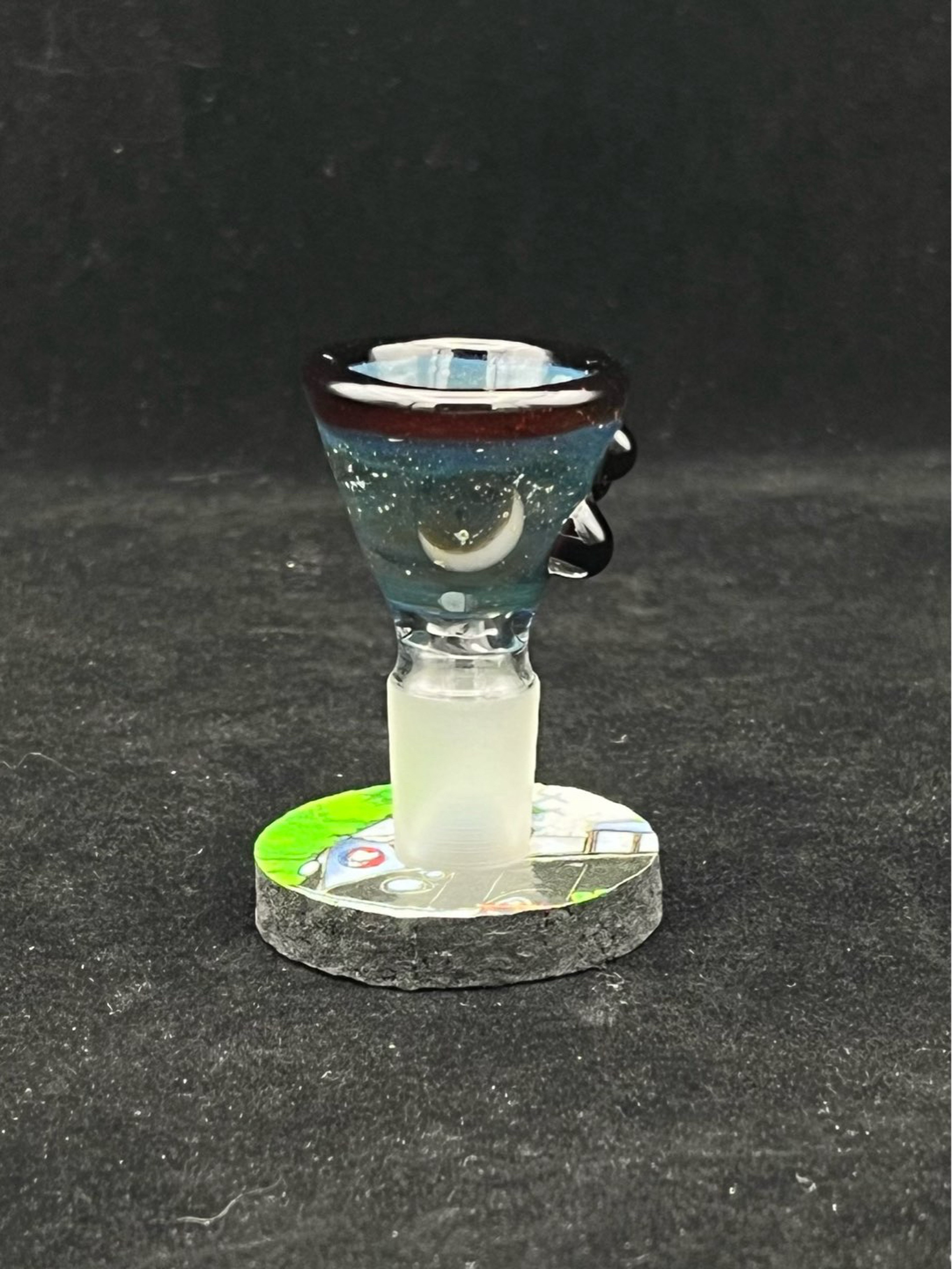 Preview pic of Starry Night Single Hole Slide by Seanzo Glass