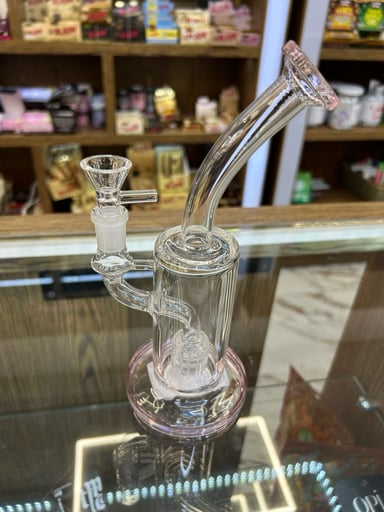 Preview pic of Clear and Pink Waterpipe With Perc