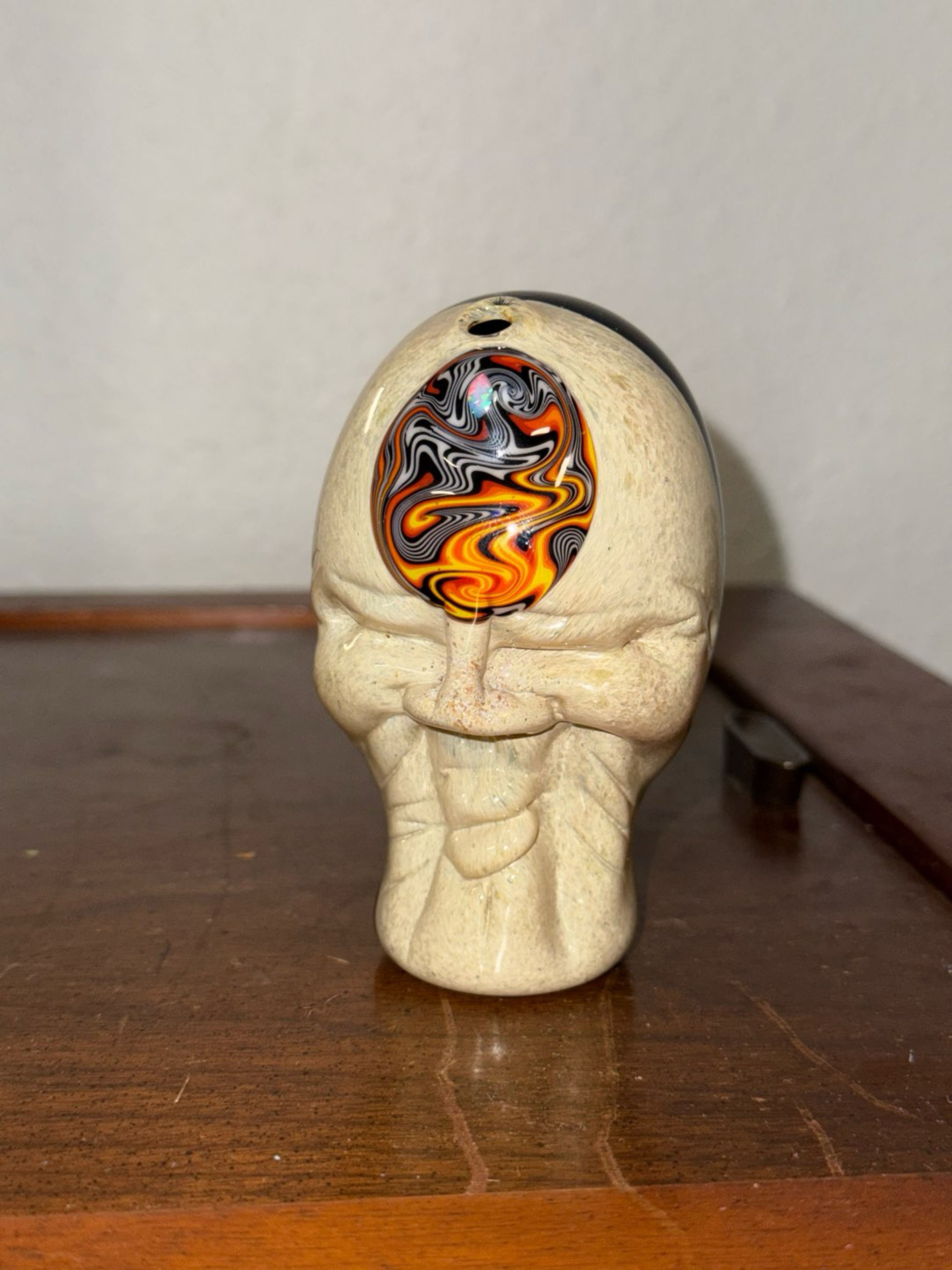 GlassArtByShaggy x Sir Pyro Shrunken Head image 0