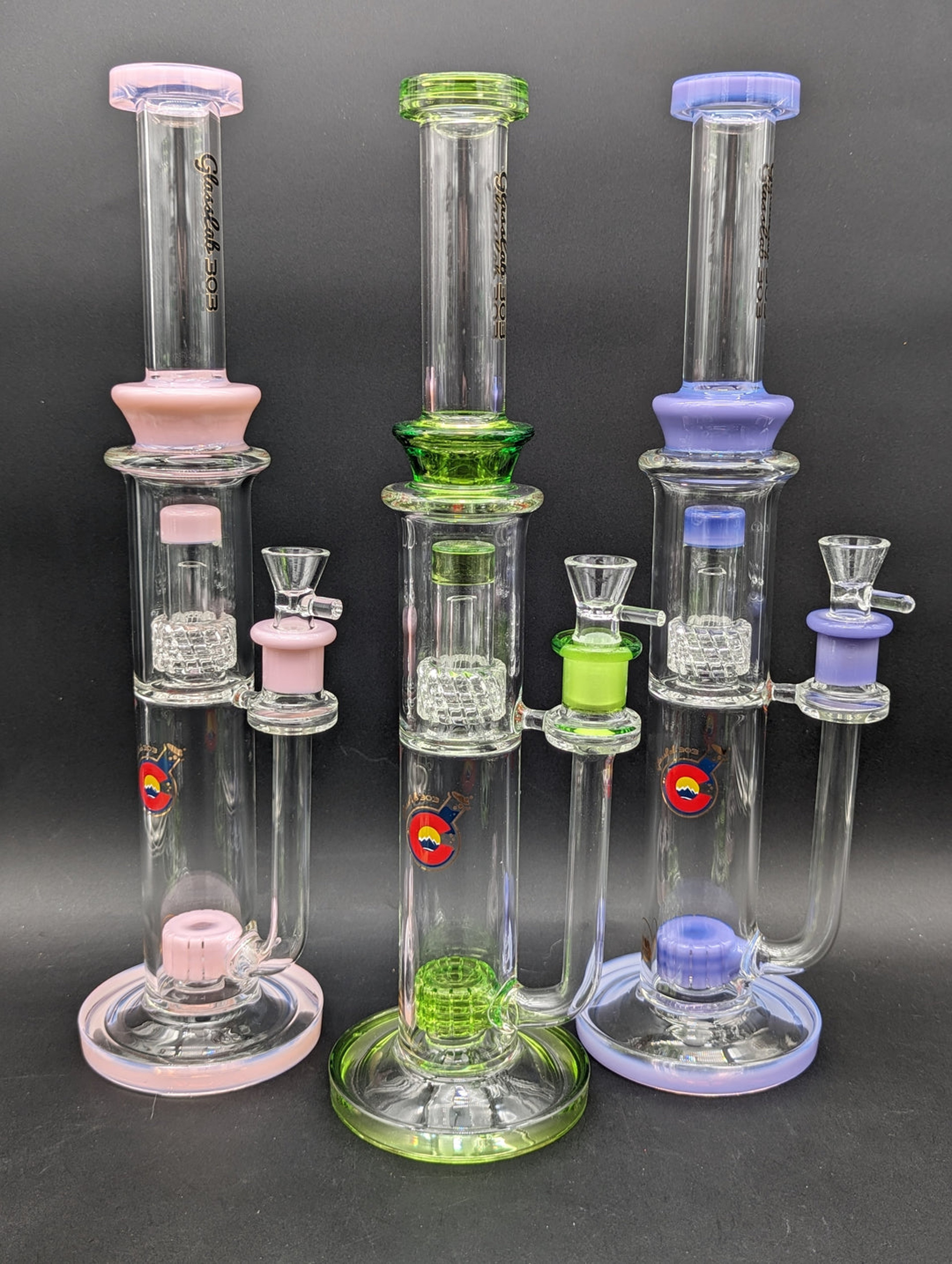 Preview pic of GLASSLAB 303 16" DUAL PERC STRAIGHT TUBE