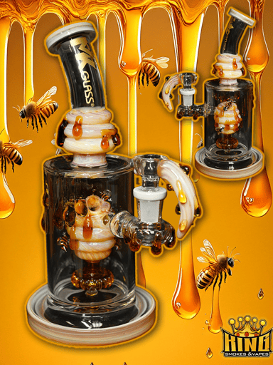 Preview pic of 🍯 MK GLASS – HONEY DRIP HIVE CAN