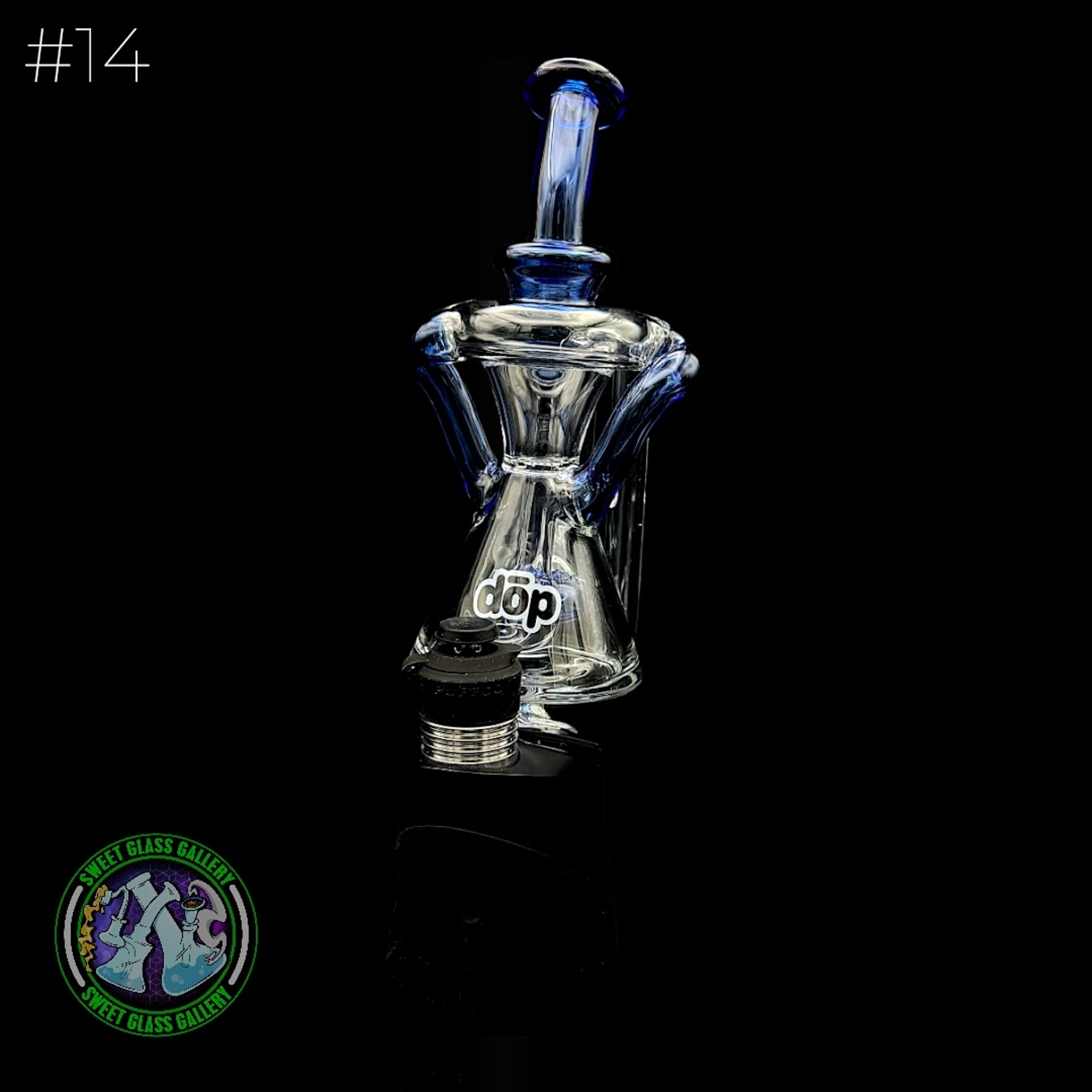 Preview pic of Dōp Glass - Puffco Attachment - Dōpcycler Blue #14