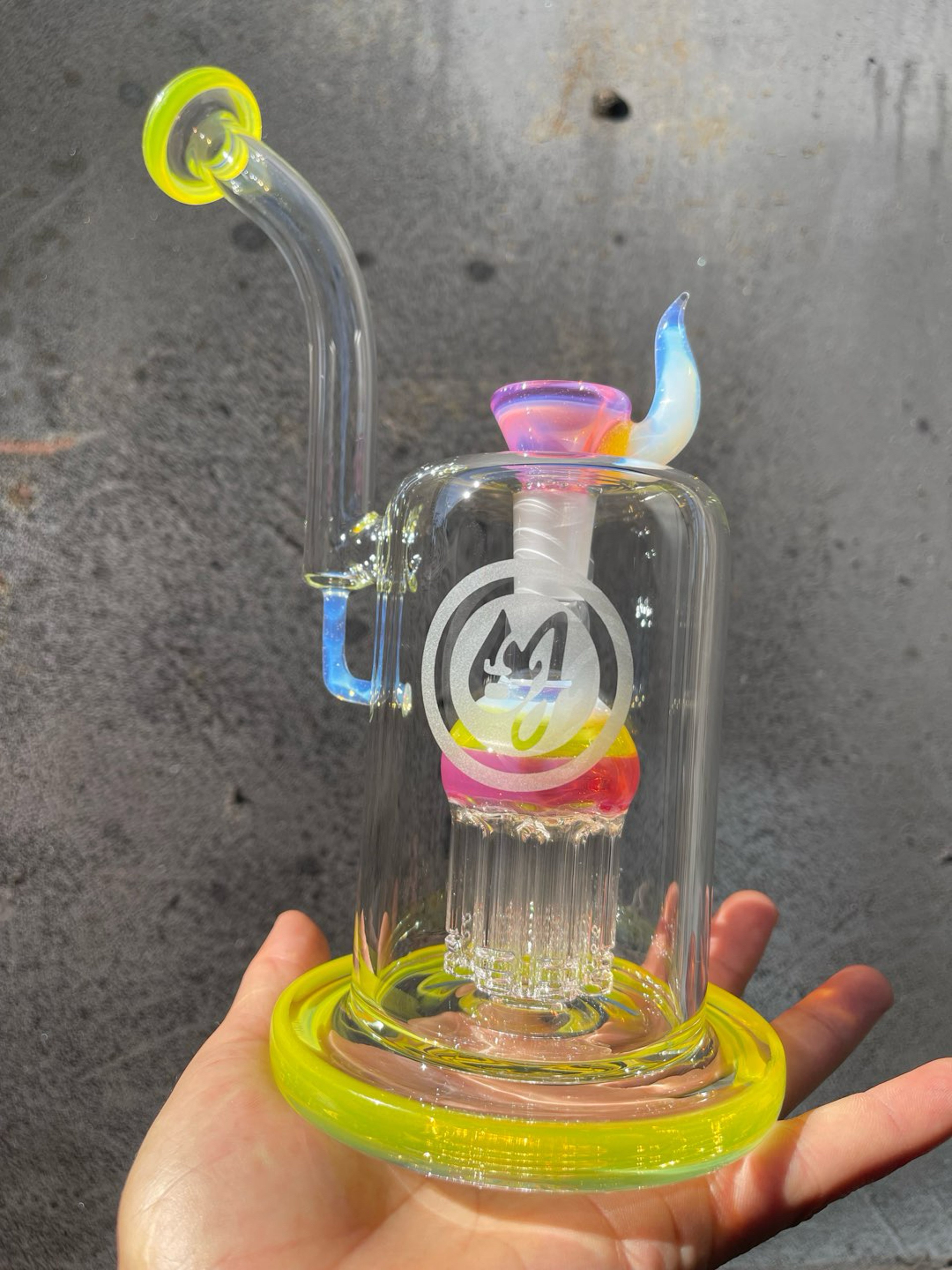 Preview pic of 8arm perc, 9” tall 14mm 3 holes slide