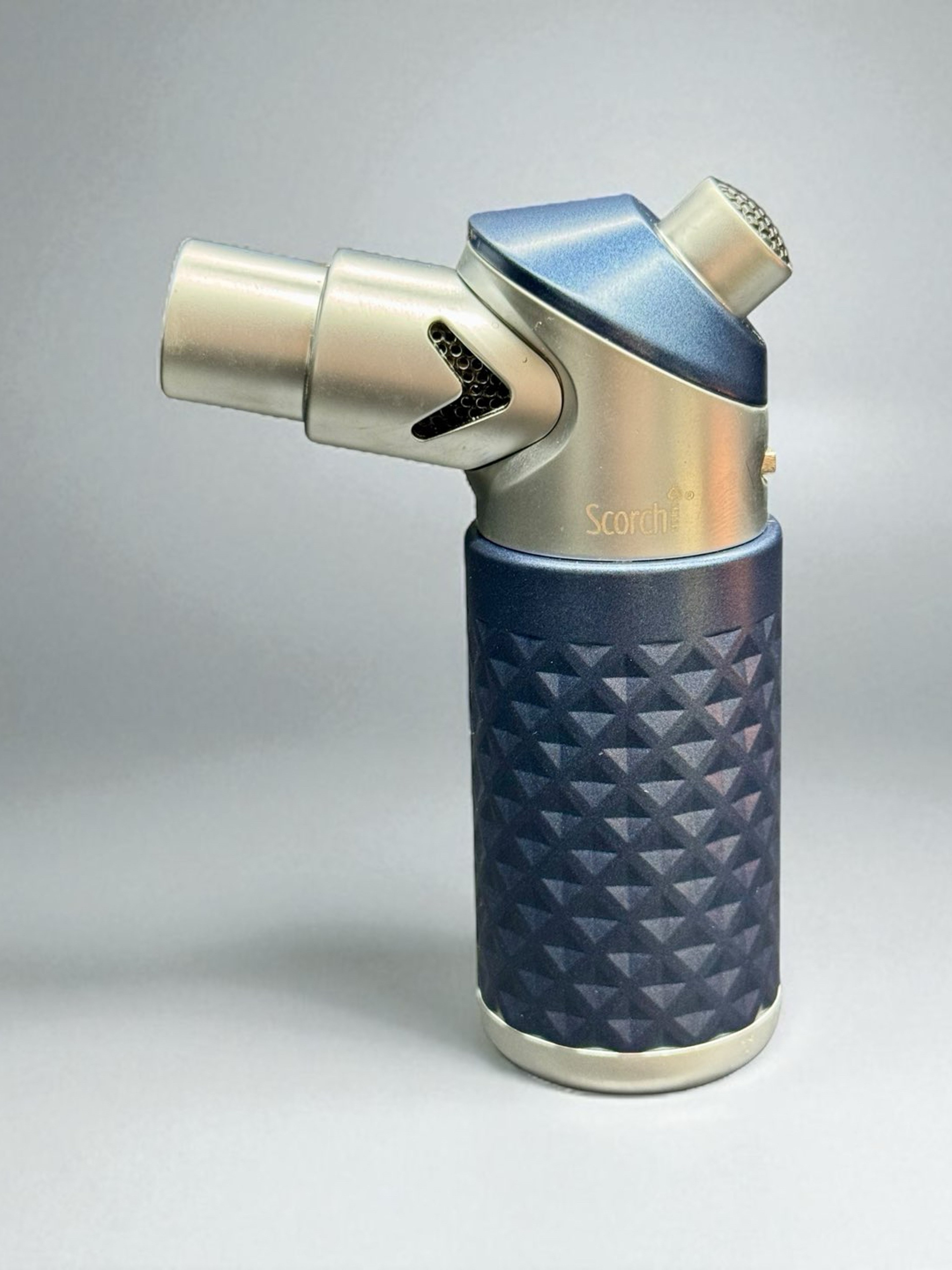 Preview pic of Scorch Torch 61846 – 4” Blue Single Flame Refillable Butane Torch Lighter with Safety Lock (Prefilled Gas)