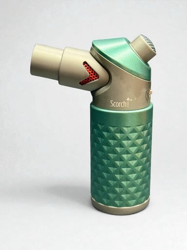 Preview pic of Scorch Torch 61846 – 4” Green Single Flame Refillable Butane Torch Lighter with Safety Lock (Prefilled Gas)
