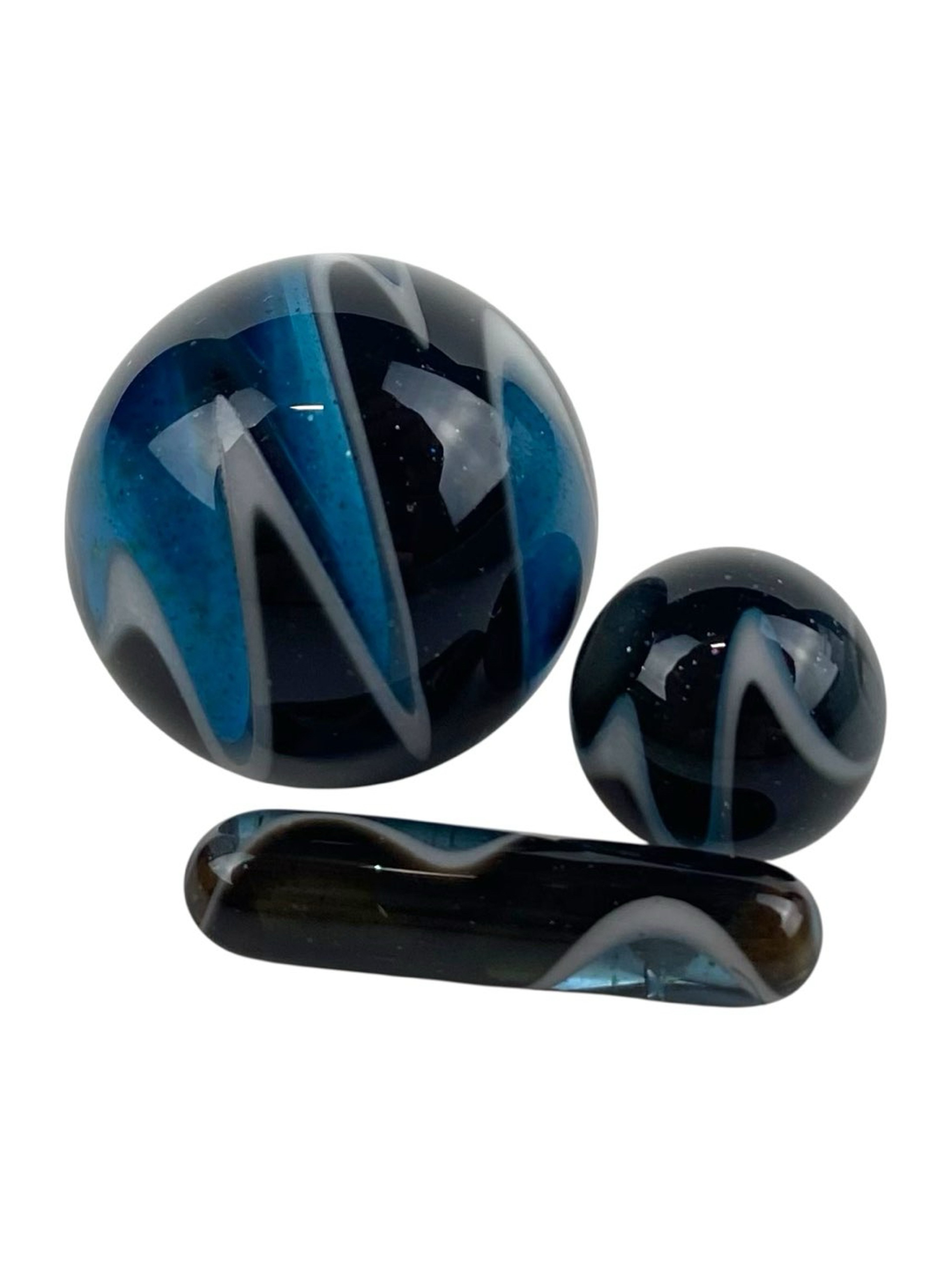 Preview pic of CW Glass Art 3pc Marble Set