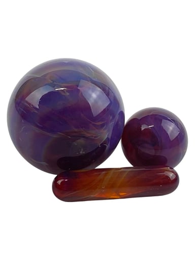 Preview pic of CW Glass Art 3pc Marble Set