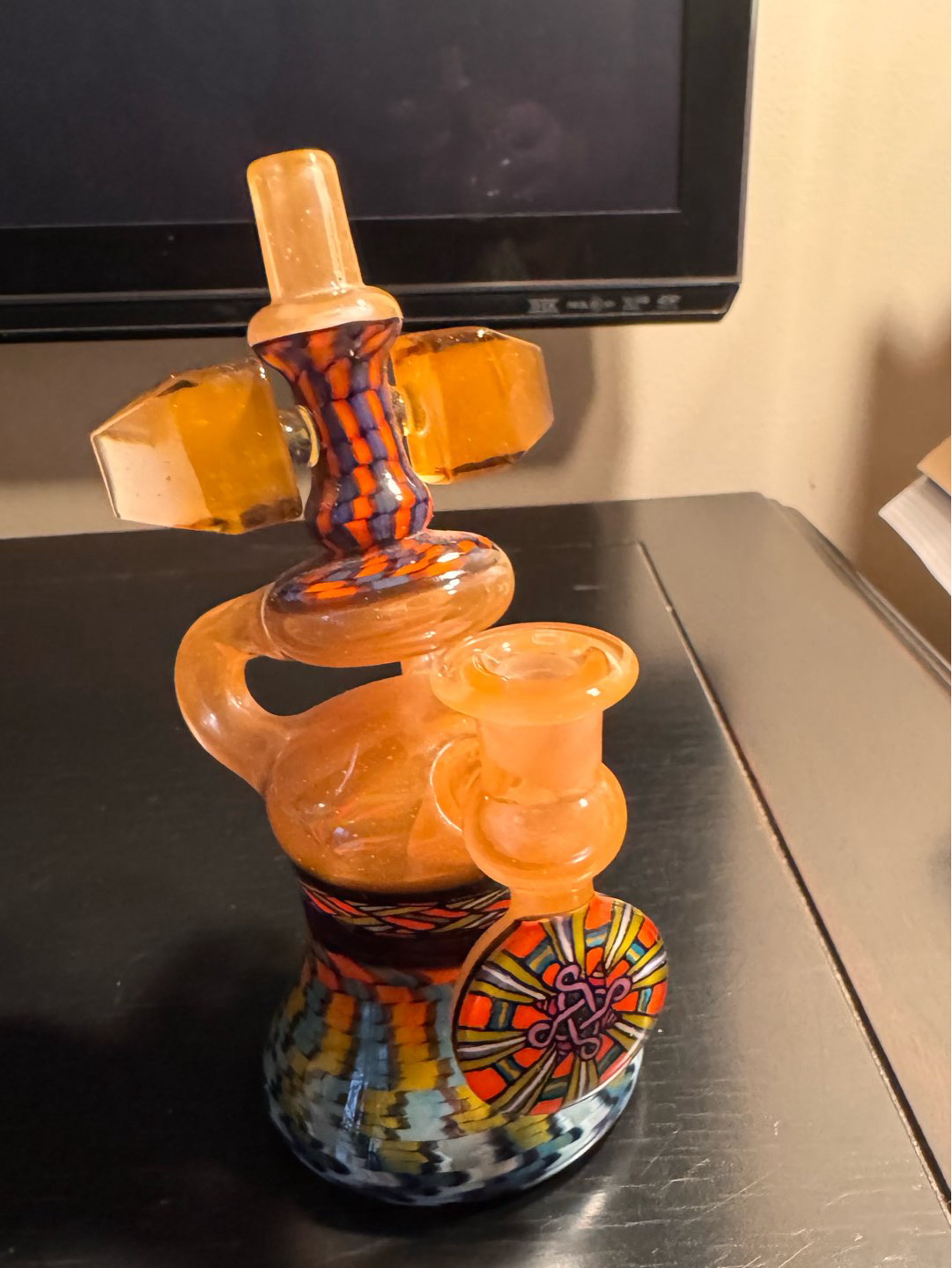 Preview pic of 2 Stroke Glass Stirrup Collab with BMFT glass