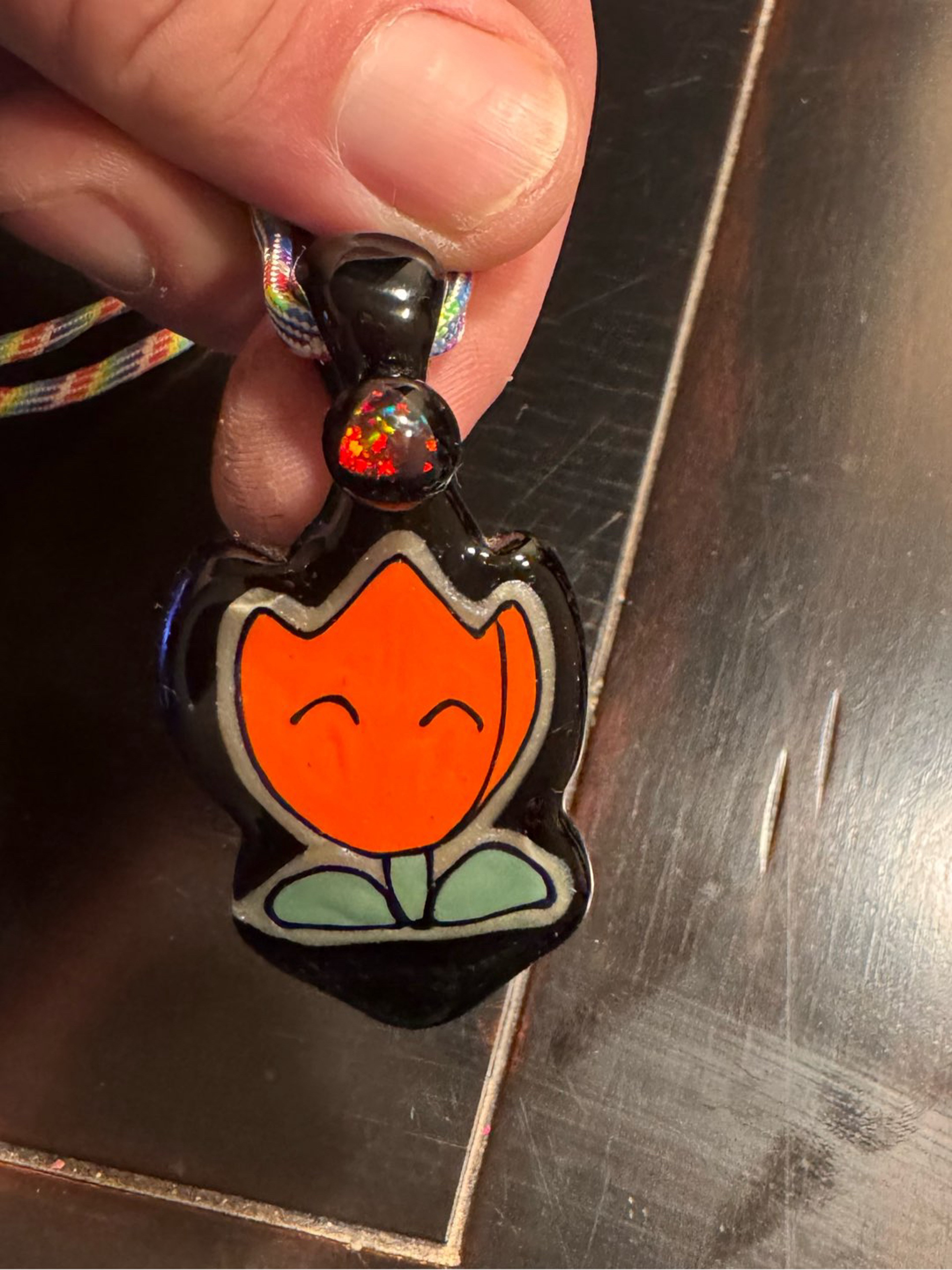 Preview pic of Punty Fire Flower Power Up Pendant