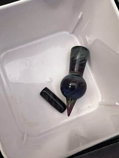 Preview pic of amber purple slurper cap and pillar by zen.glass22