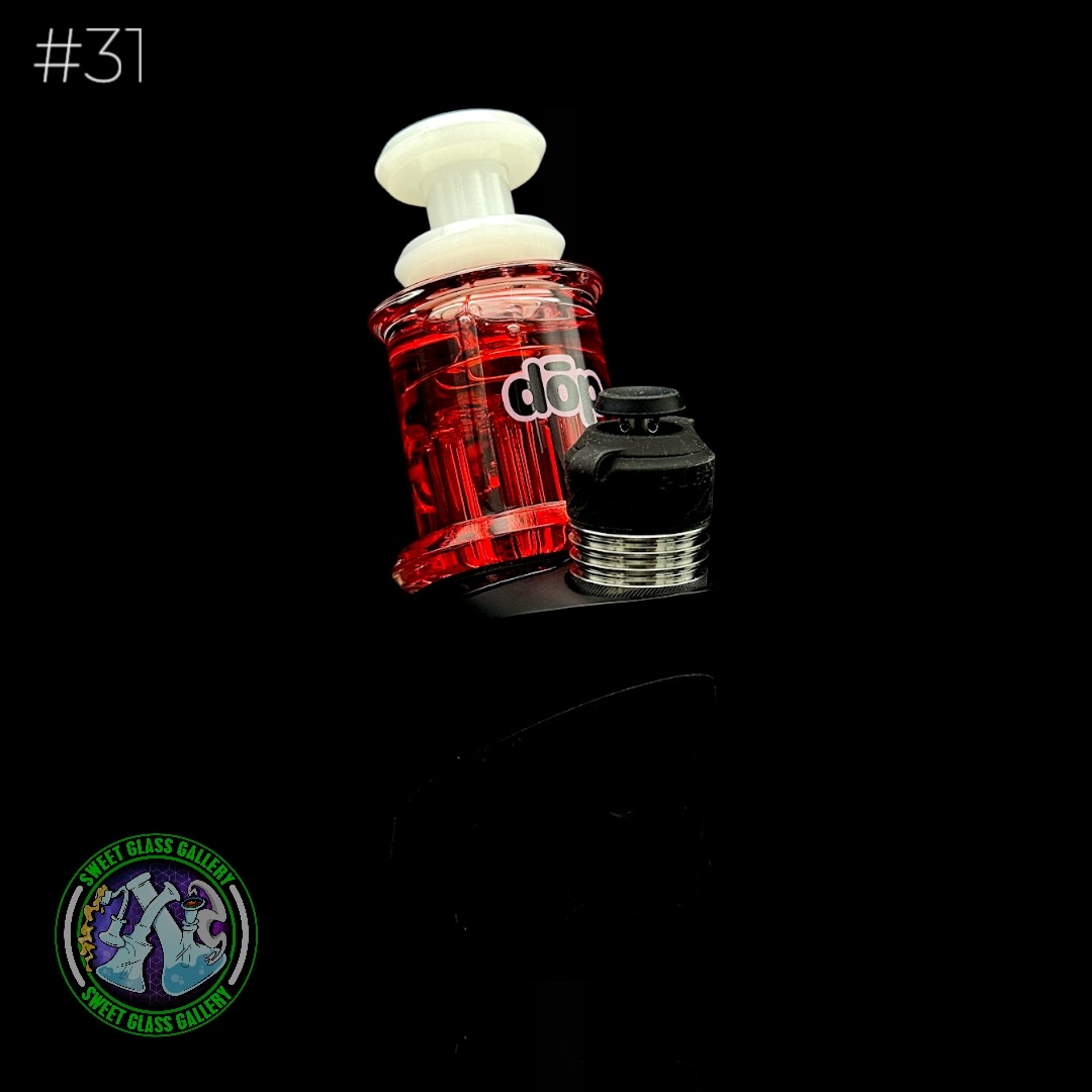 Preview pic of Dōp Glass - Puffco Attachment - Dry Gylcerin Red #31