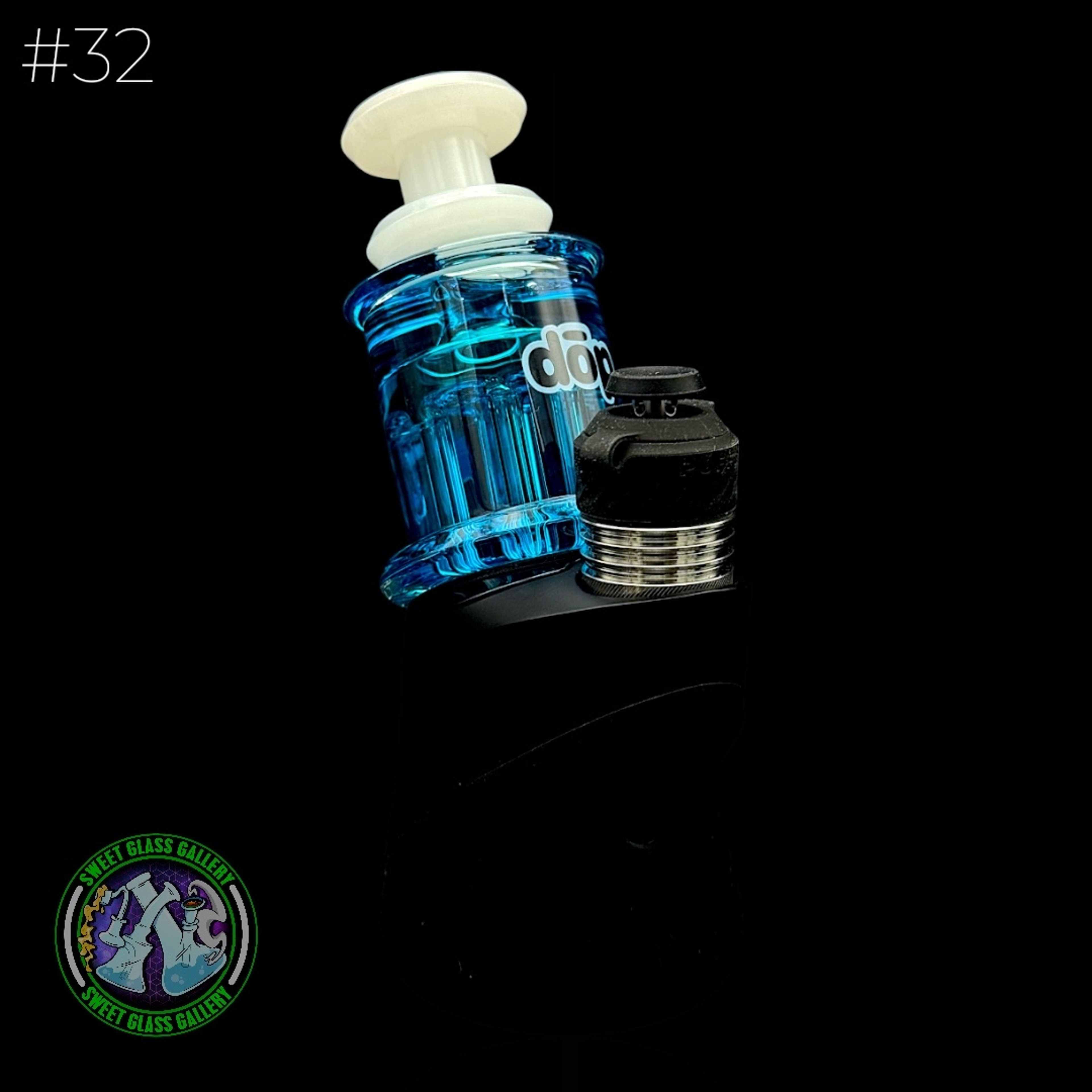 Preview pic of Dōp Glass - Puffco Attachment - Dry Gylcerin Blue #32