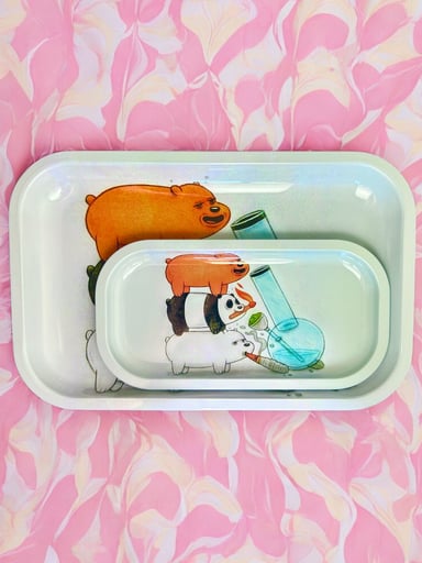 Preview pic of "We Bare Bears" 🧸 Metal Rolling Tray Duo (2 pack)