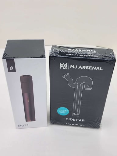 Preview pic of Puffco Pivot (mocha) + MJ Arsenal Pivot Sidecar Bubbler (new/sealed)