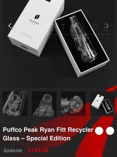 Preview pic of Puffco Peak Ryan Fitt Recycler Glass - Special Edition