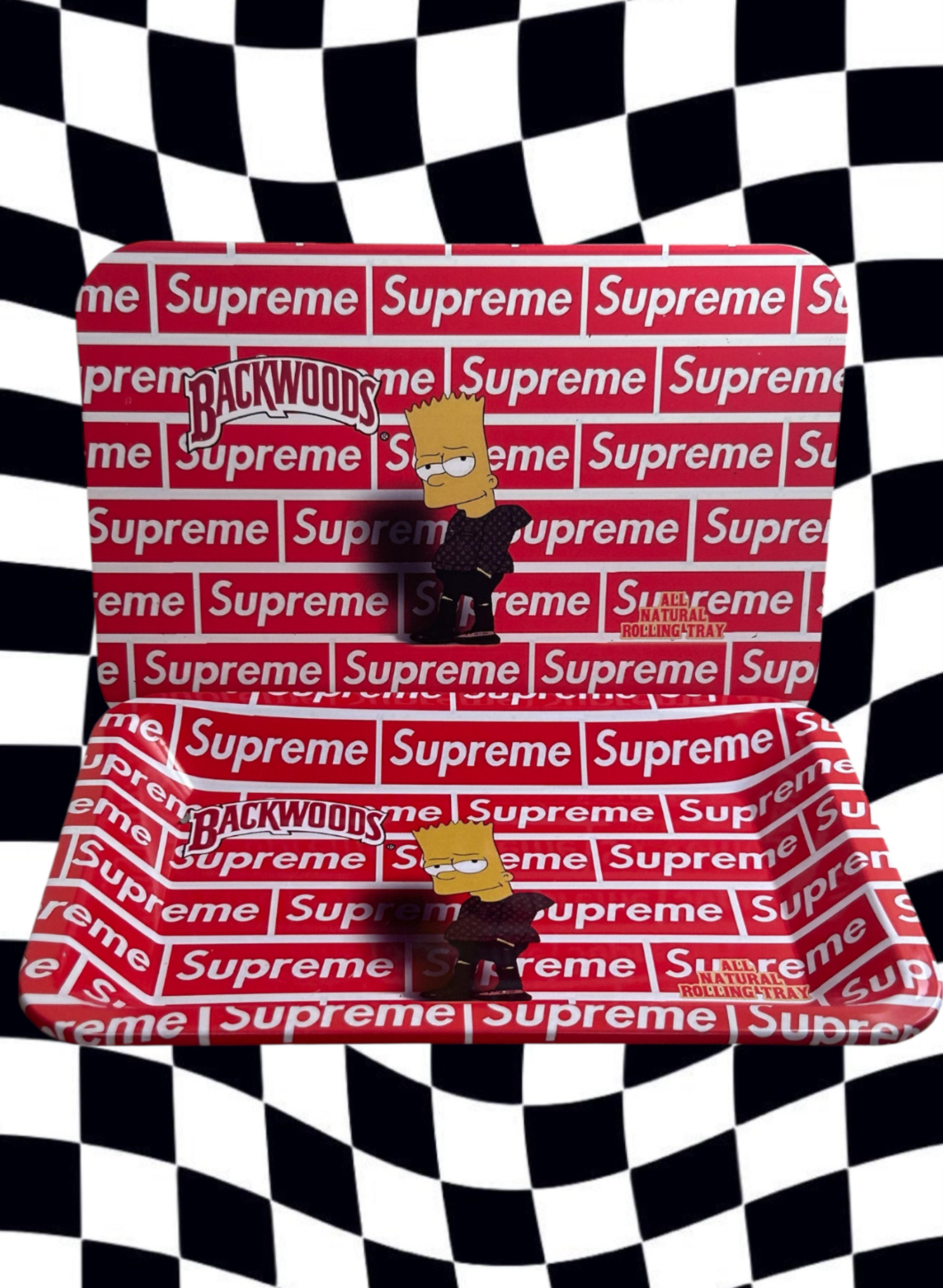 Preview pic of Supreme x Backwoods x The Simpsons Collab Medium Rolling Tray with Magnetic Lid