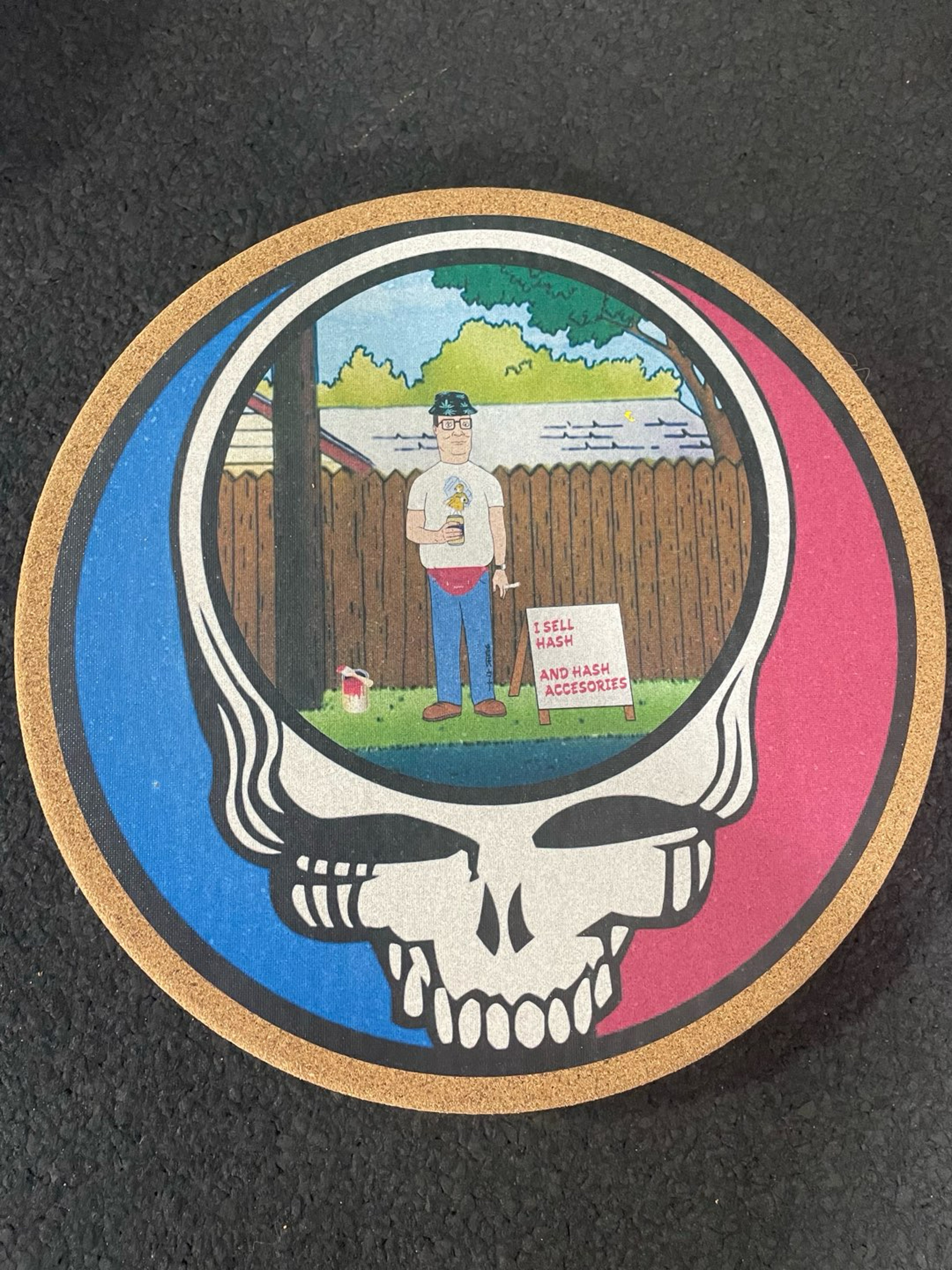 Preview pic of Mattitude Round Mat ‘Skull’