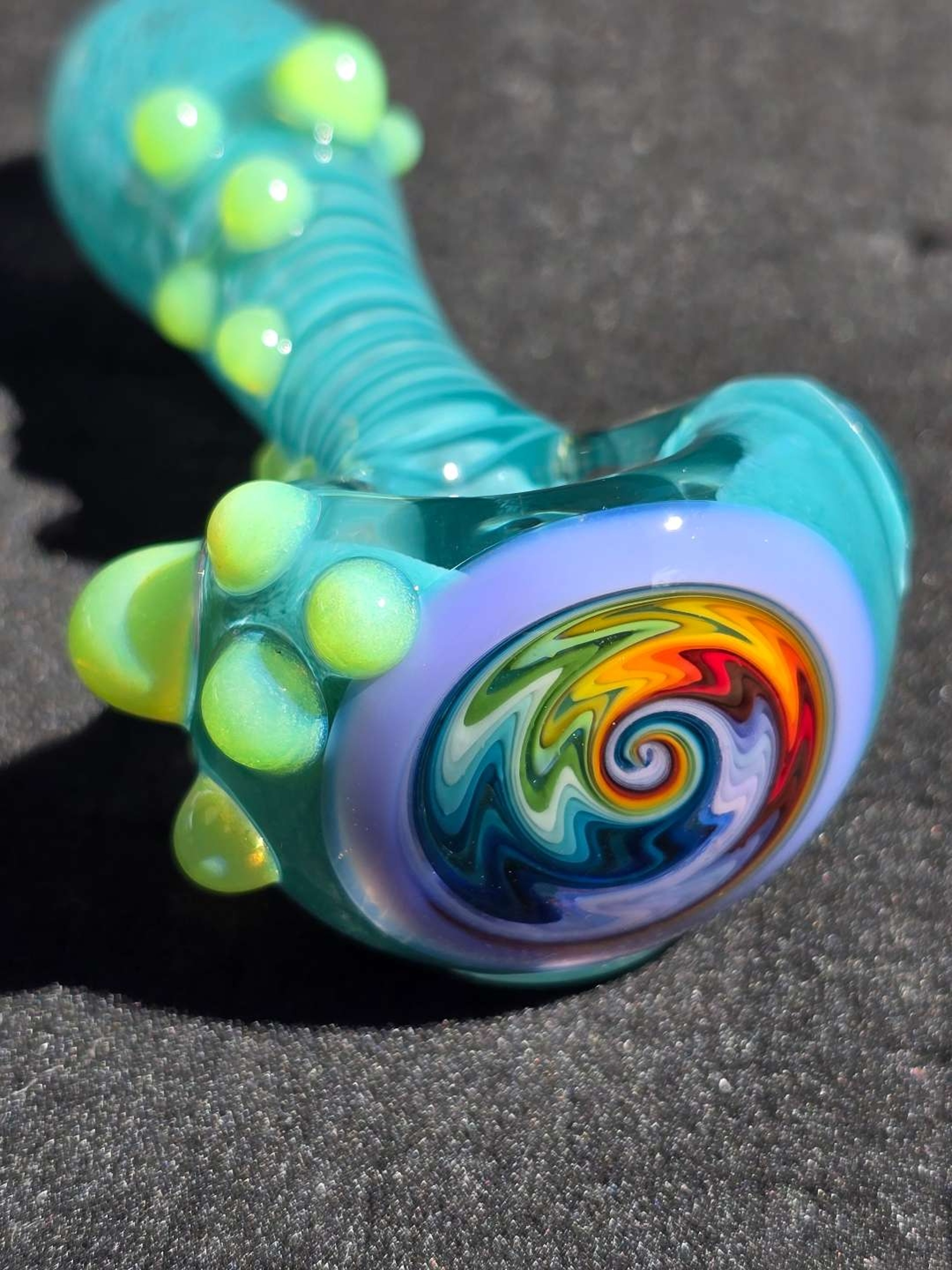 Preview pic of Aqua Wig Wag Glass Pipe