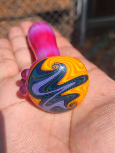Preview pic of Pink slyme x poppy linework spoon