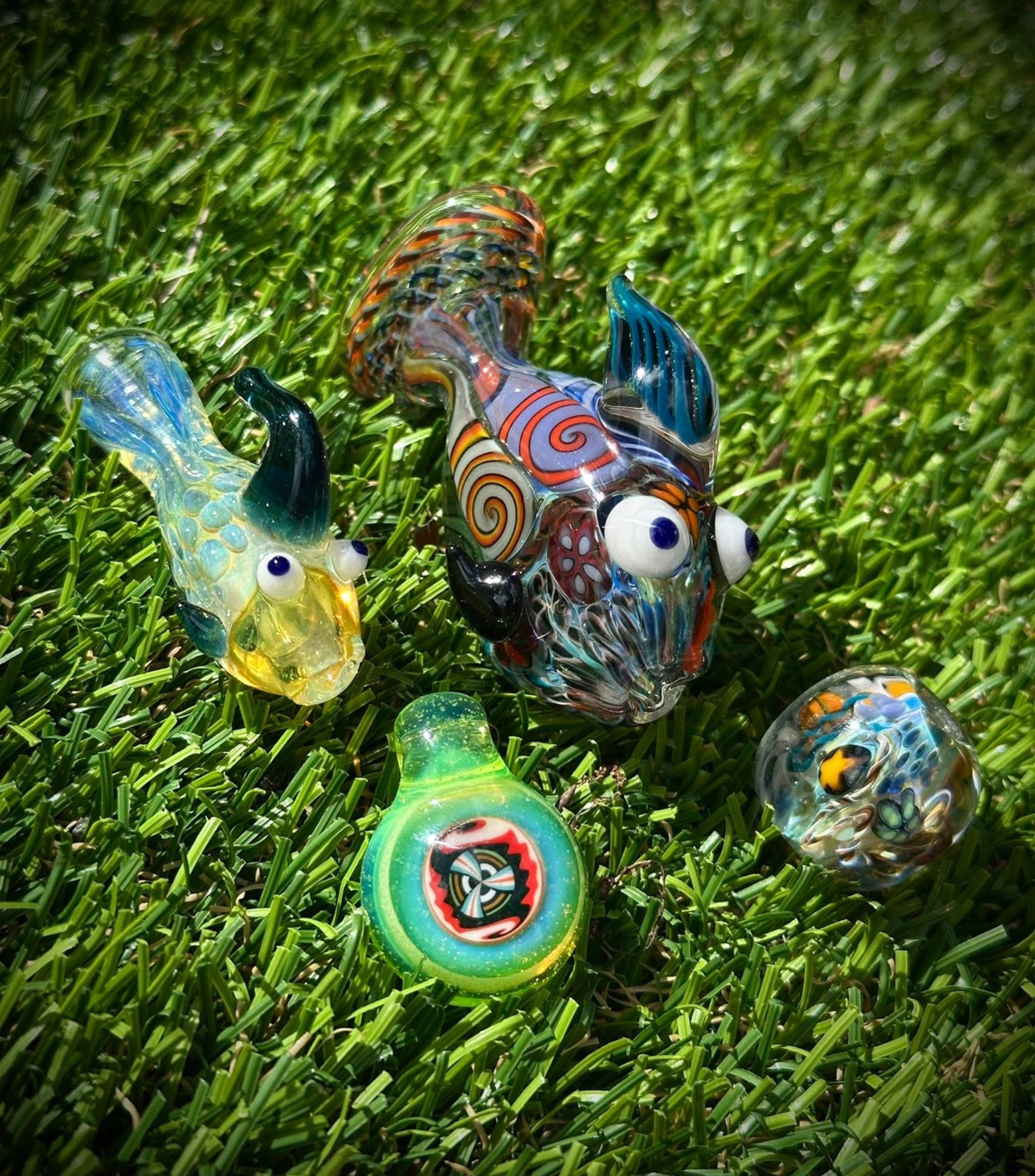 Preview pic of Krunk Lot x4 (2 Fish Chillys, Pendant & Bead)