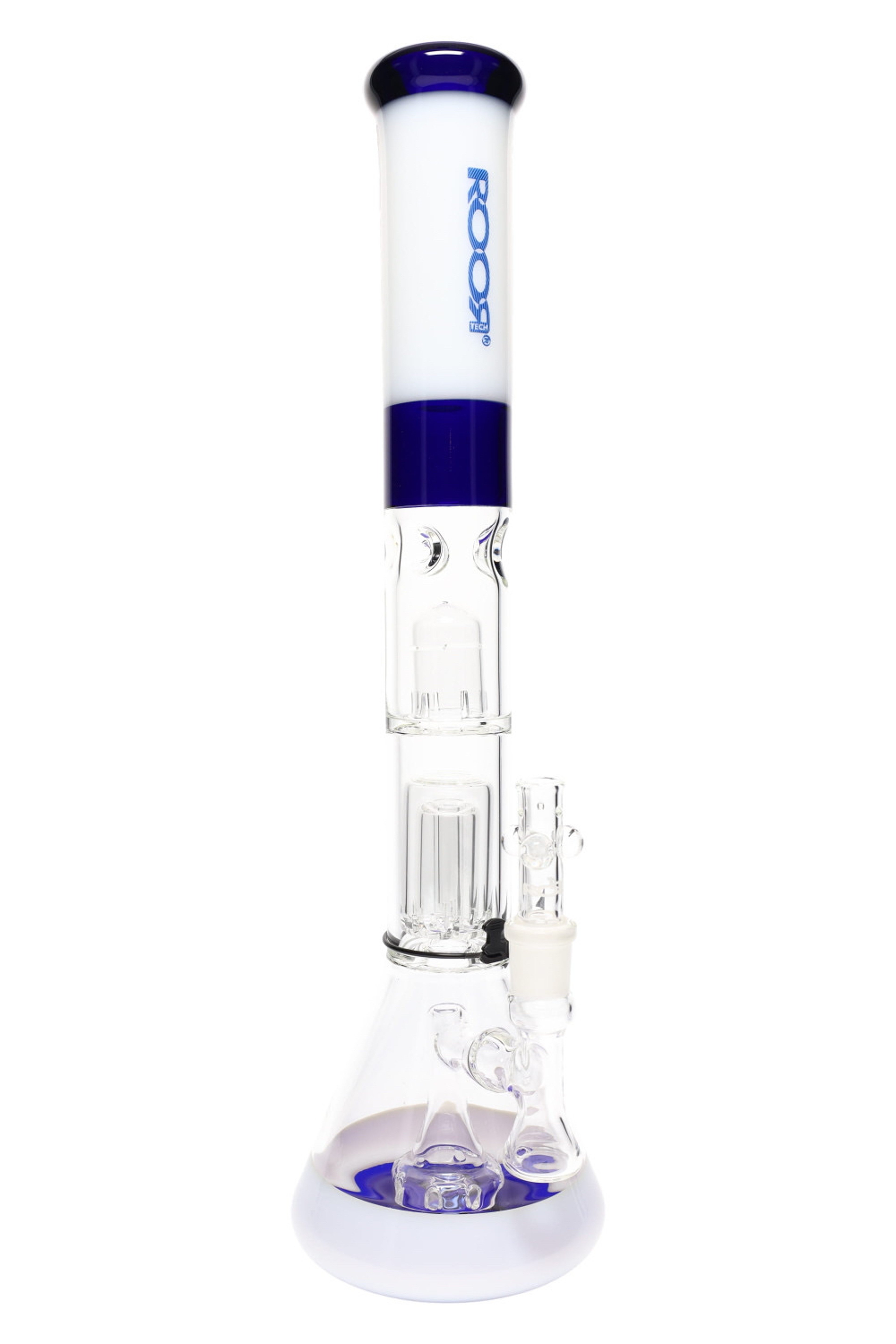 Preview pic of BRAND NEW RooR Tech 18" Multi Perc Multicolor GoG Beaker Water Pipe