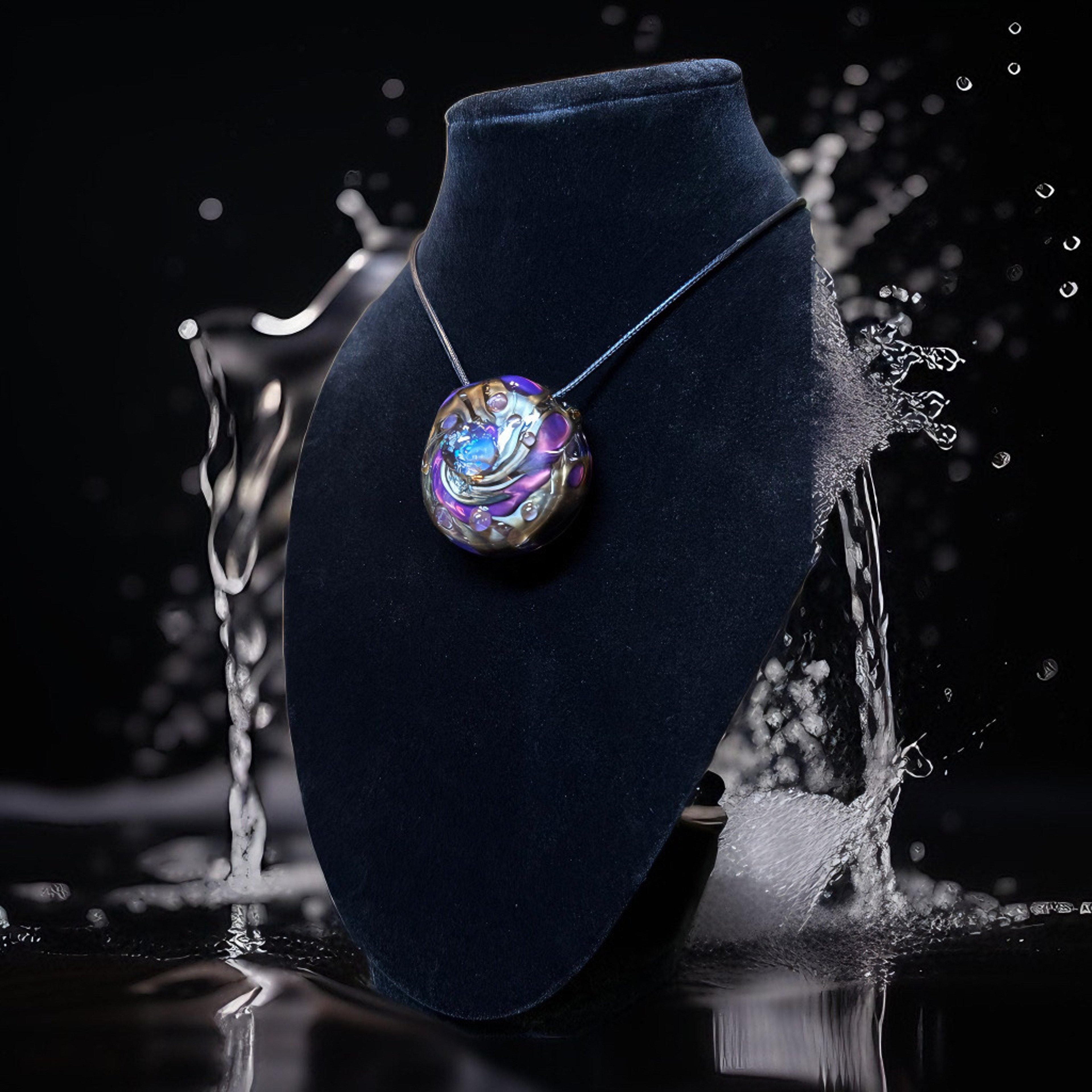 Royal Jelly & Electrum Hollow Pendant image 0