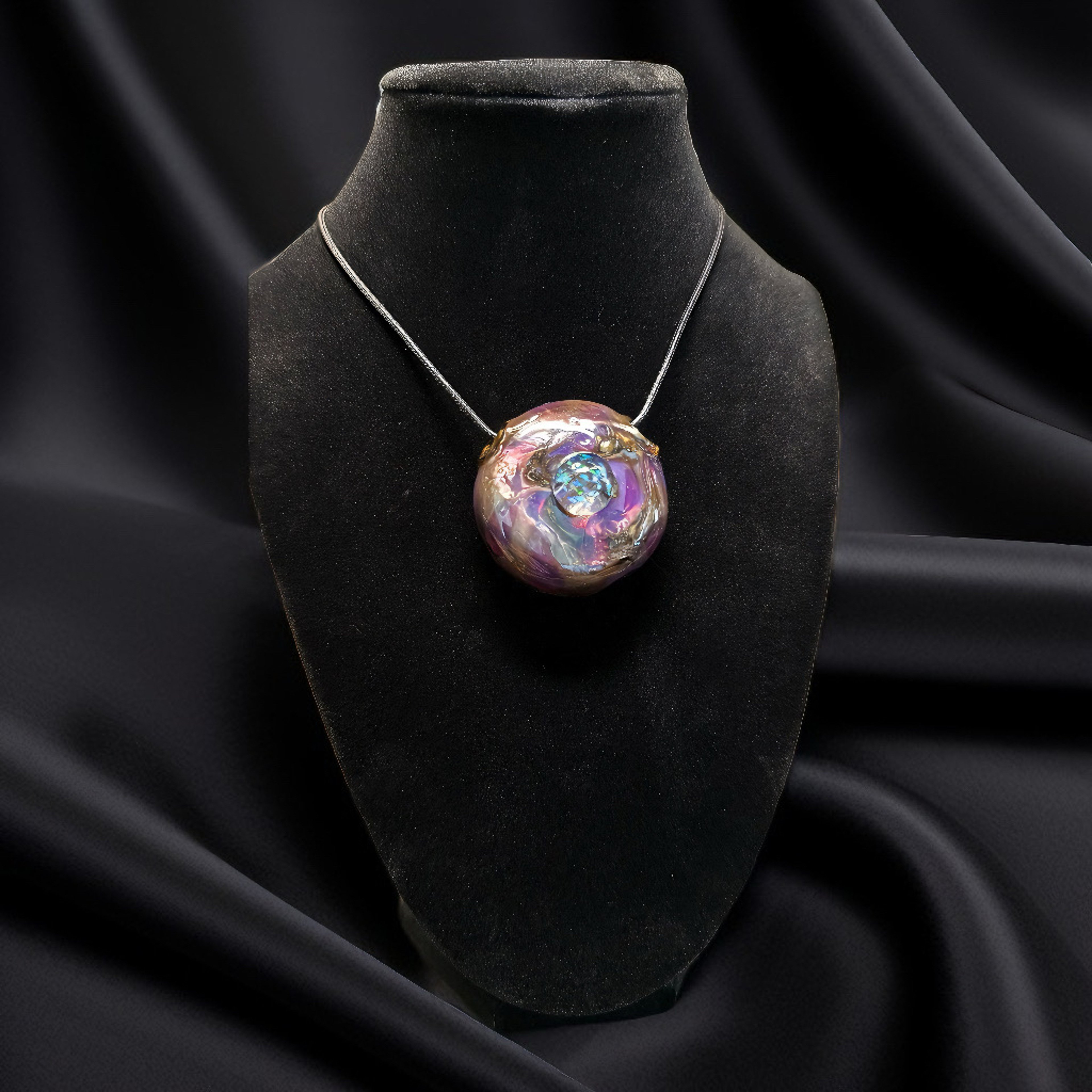 Royal Jelly & Electrum Hollow Pendant image 0