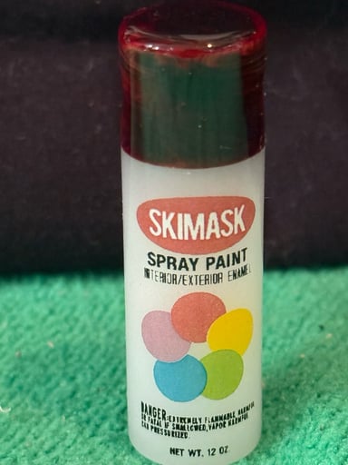 Preview pic of Skimask Glass Red Elvis Spraypaint Can