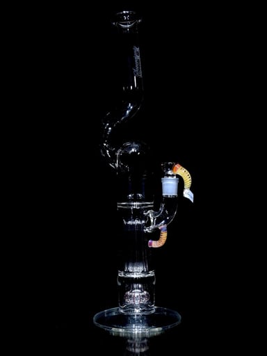 Preview pic of Sovereignty - PA Natty-neck Peyote Pillar Tube w/ Straight Foot - Serendipity - 18mm Female