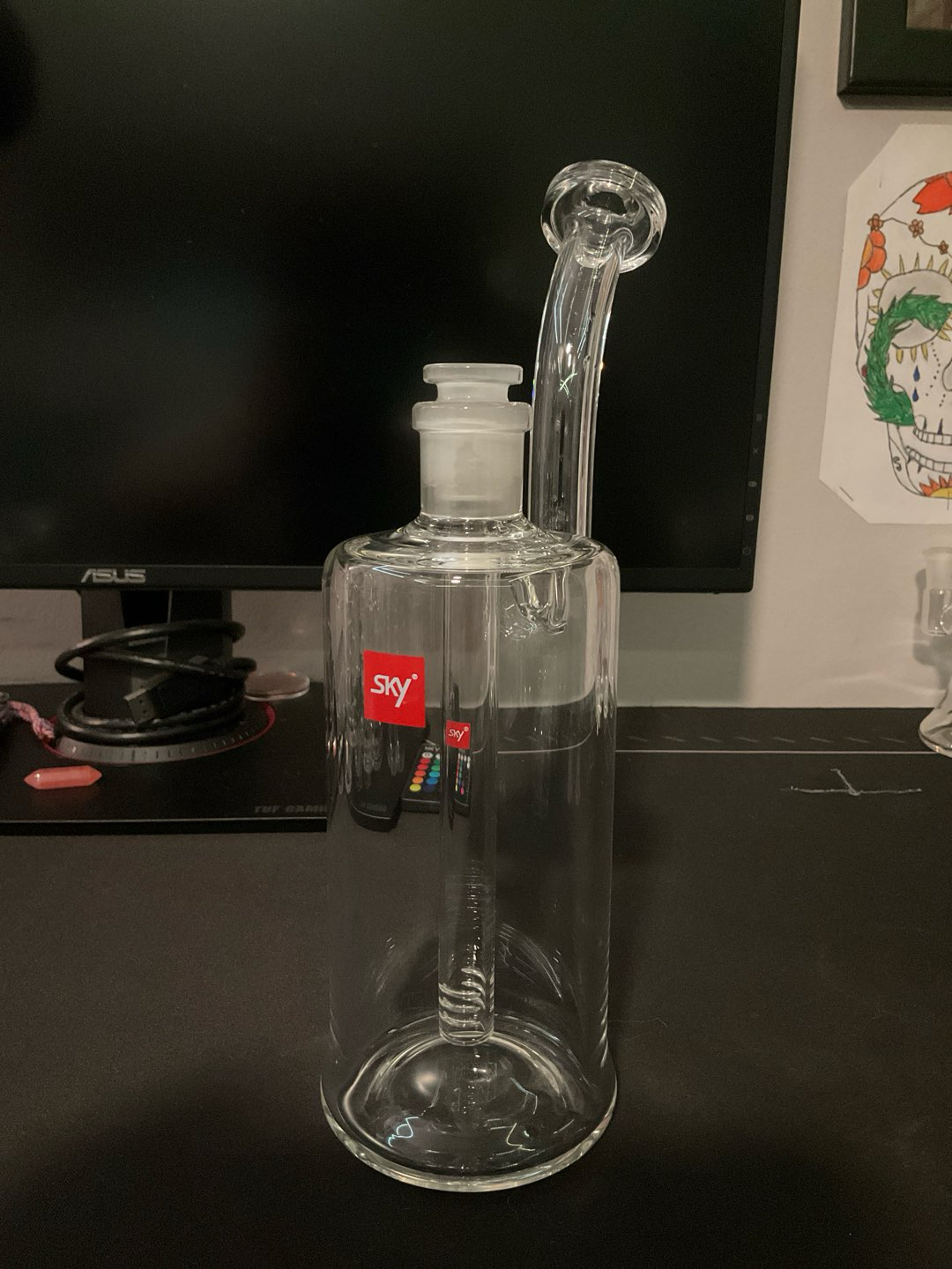 Preview pic of Sky glass 14mm bubbler with extra diffusers