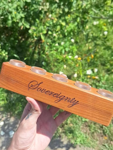 Preview pic of Sovereignty X Dank Woodworks 5 hole Slide Stand