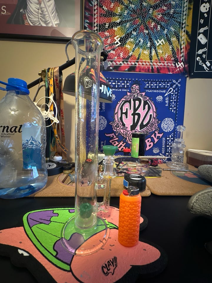 Mini green fume tube | Shop Straight Tubes on GlassPass