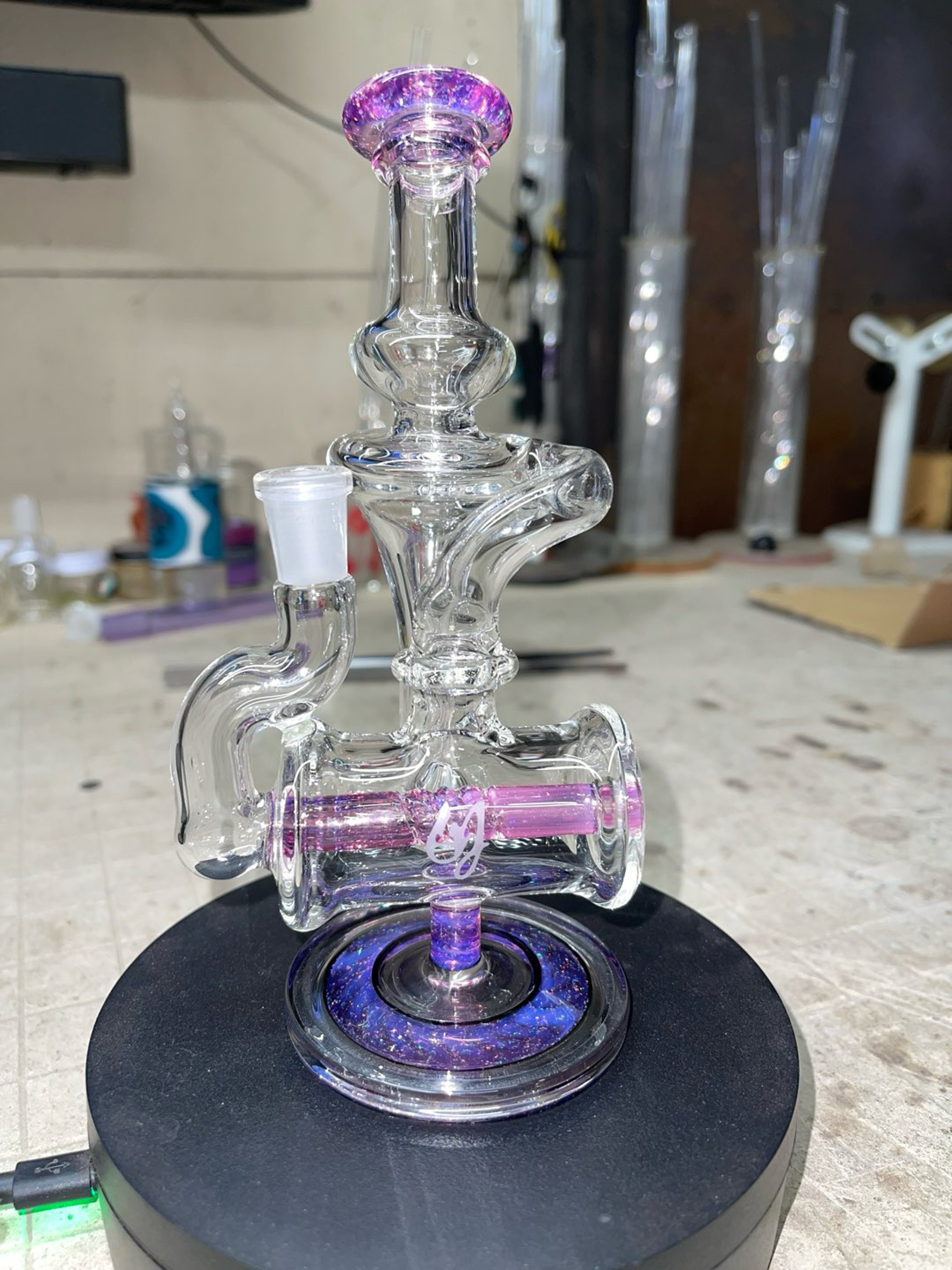 Preview pic of Crushed opal over royal jelly, 7” tall and 10mm joint