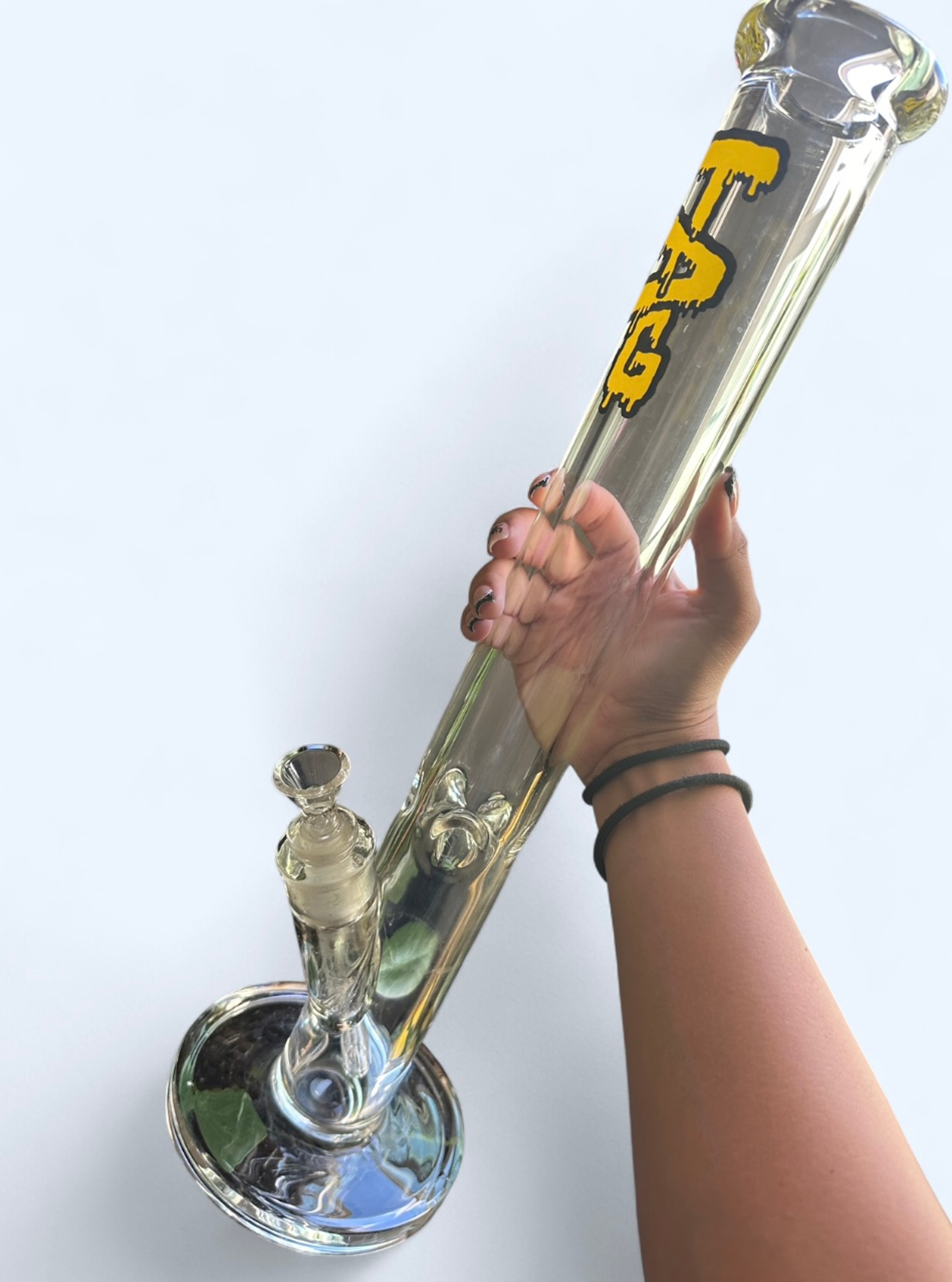 Preview pic of 18” Straight Tube Bong 50x9mm - 18/14mm Downsteam (4”)