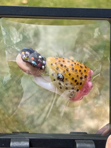 Preview pic of Brown Trout Eating a Donut Collab Pendant by KGB Glass x 603 Glass