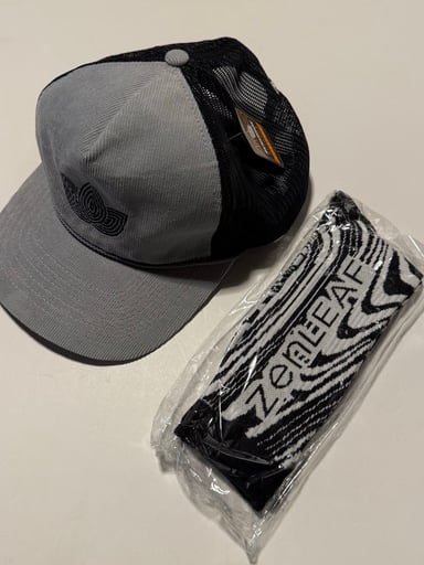 Preview pic of Zen Leaf x Richardson Grey Soft Mesh Trucker Hat and Crew Sock Bundle