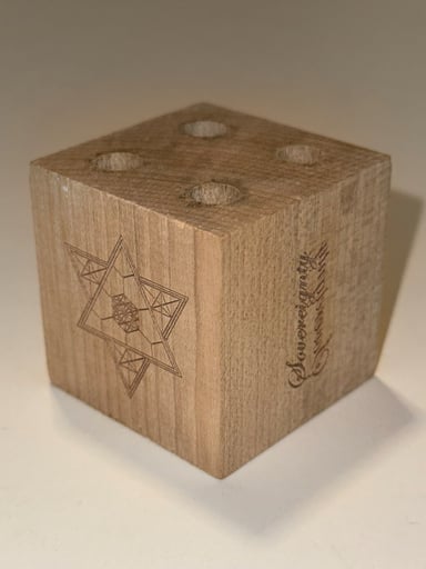 Preview pic of Sovereignty Glass x Monarch OG Wood Block Tool Holder Unstained Used Condition