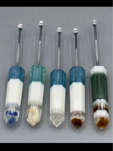 Preview pic of Sea Glass Titanium Scoops | Real Sea Glass