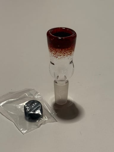 Preview pic of Healthstone Glass 14mm Red Frit Slide