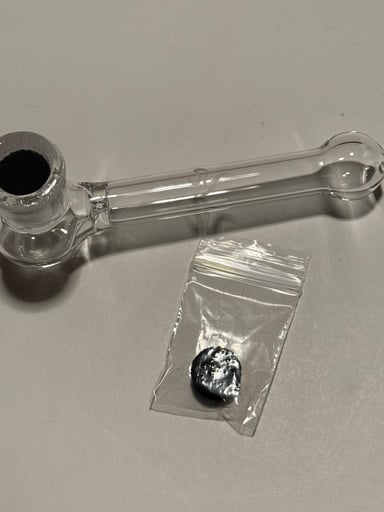 Preview pic of Healthstone Glass White Frit Hand Piece