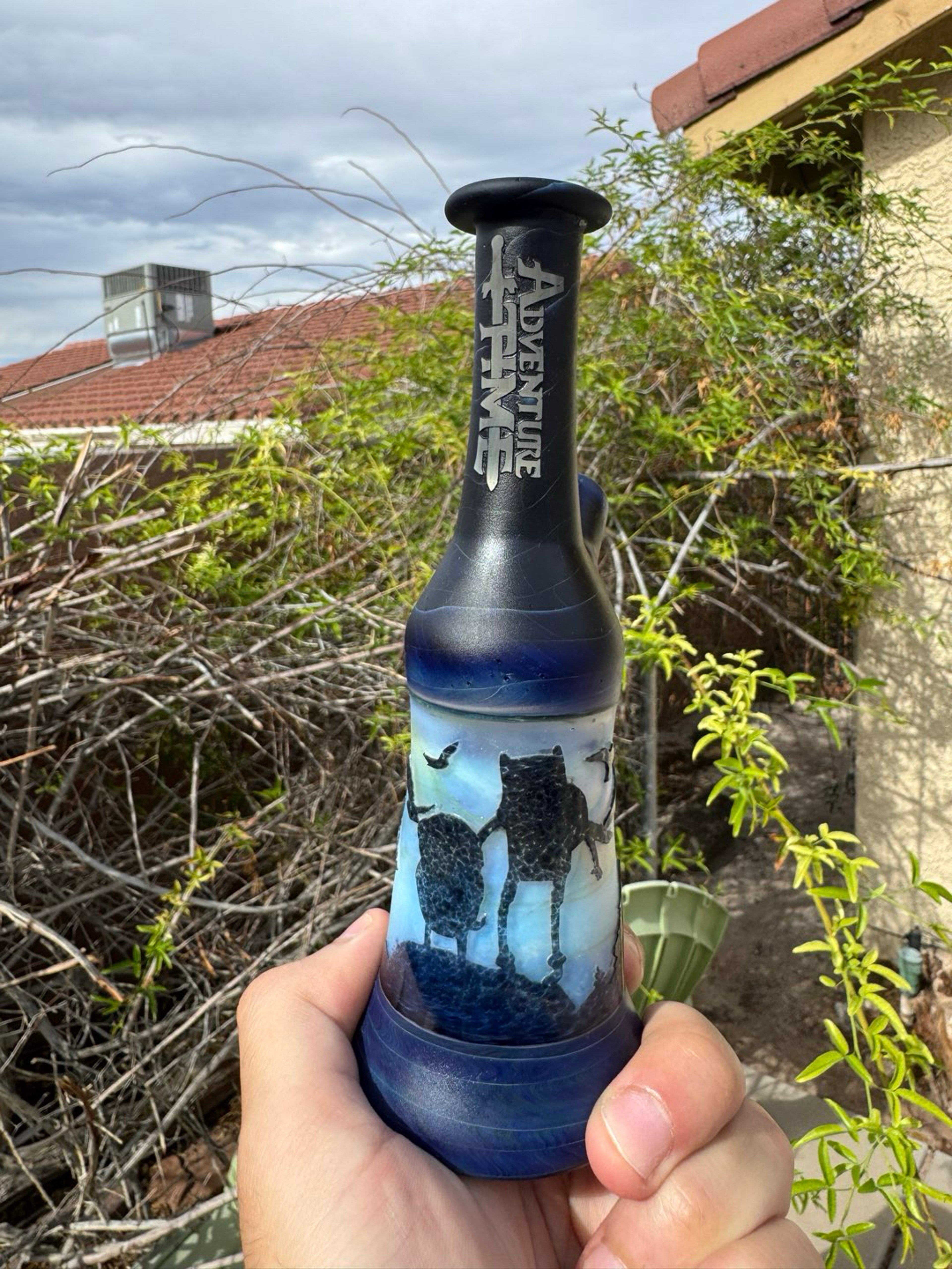 Preview pic of Adventure Time Sandblasted Rig, Cosmetic Downstem Crack