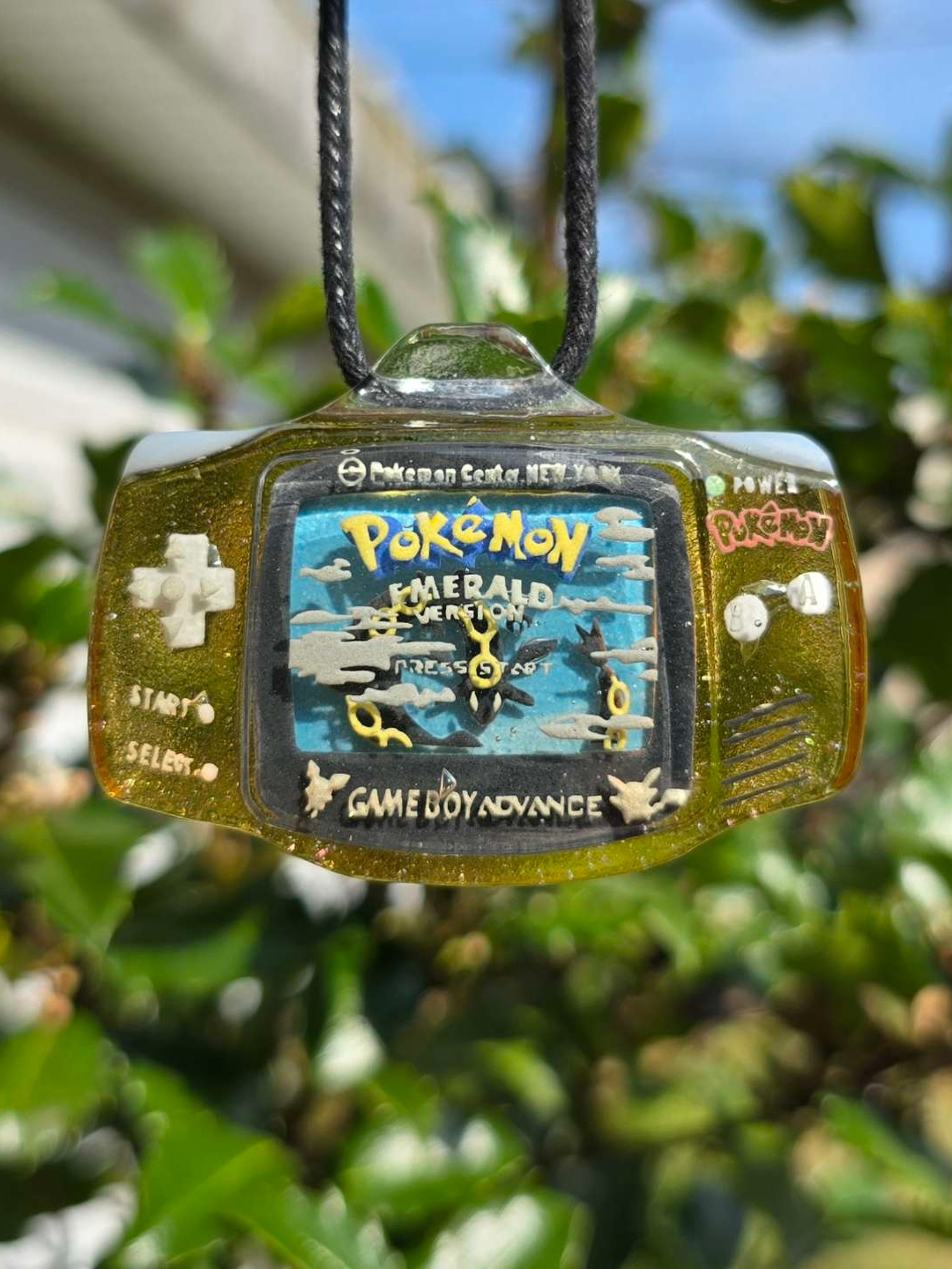 Preview pic of Seconds Pokemon Emerald Gameboy Advanced Fused Glow Pendant