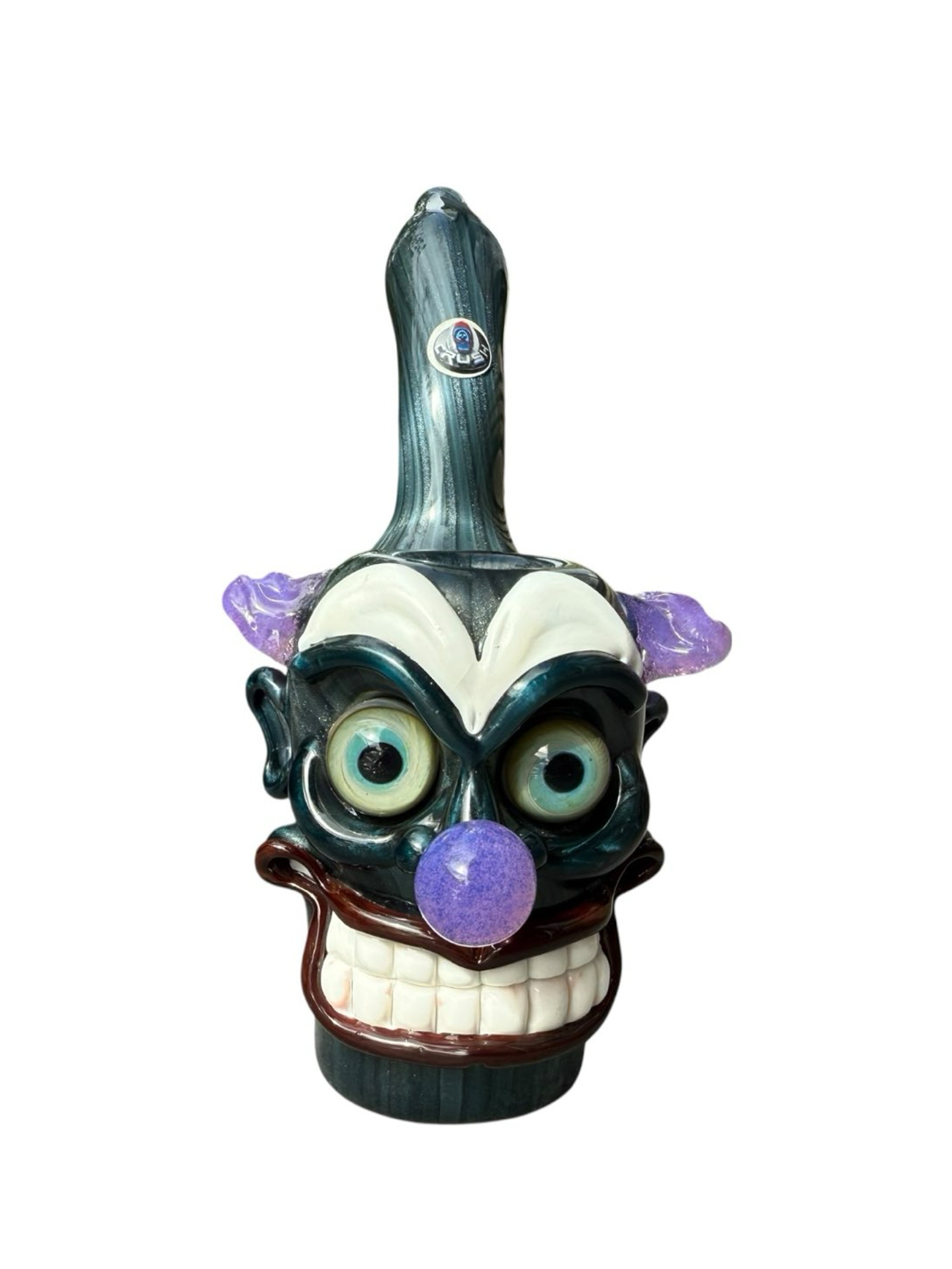 Preview pic of Crush Glass Clown 7” Bubbler