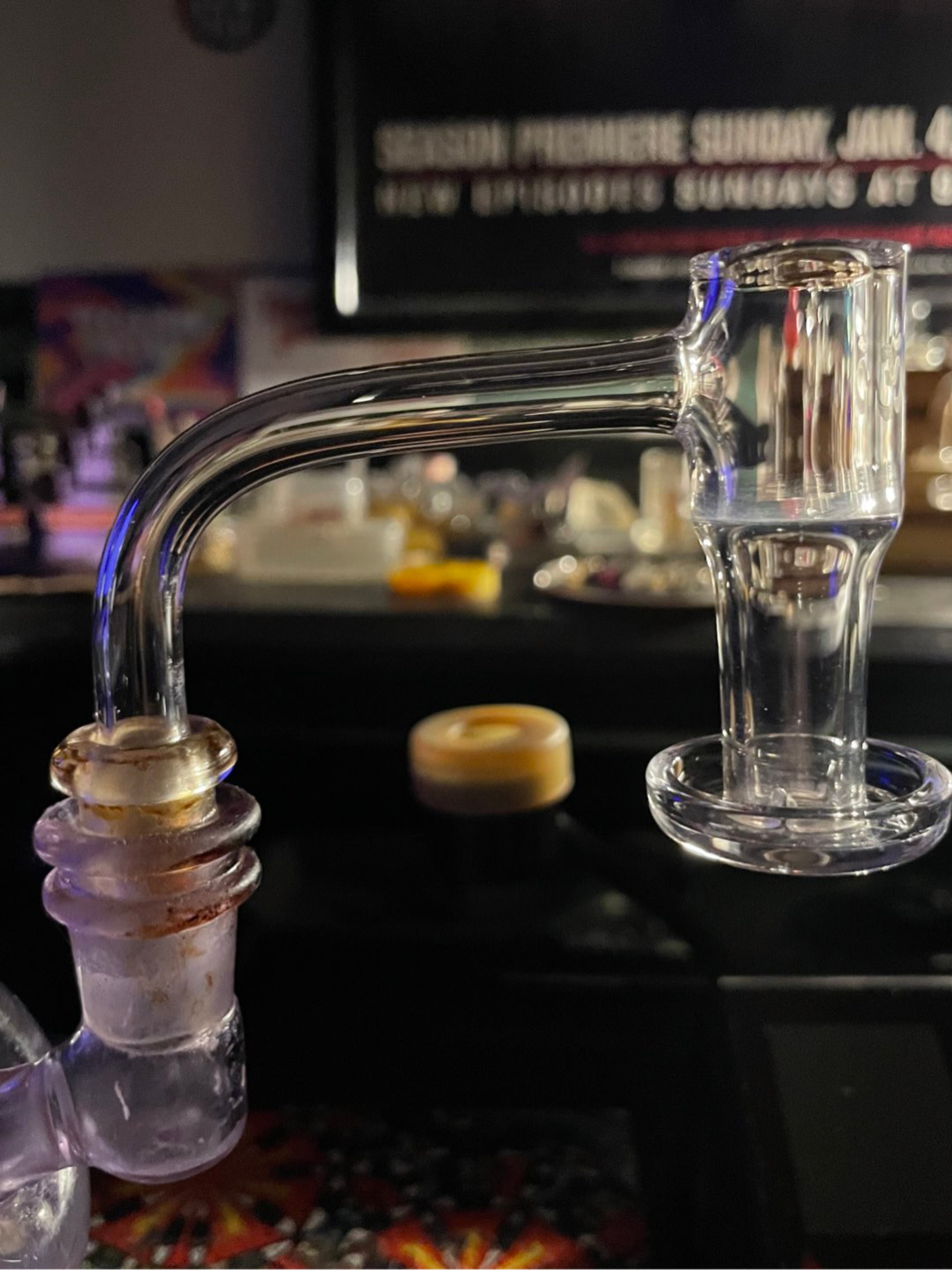 Preview pic of OM Quartz “Trident” slurper w/extra long neck, made to order 10mm.