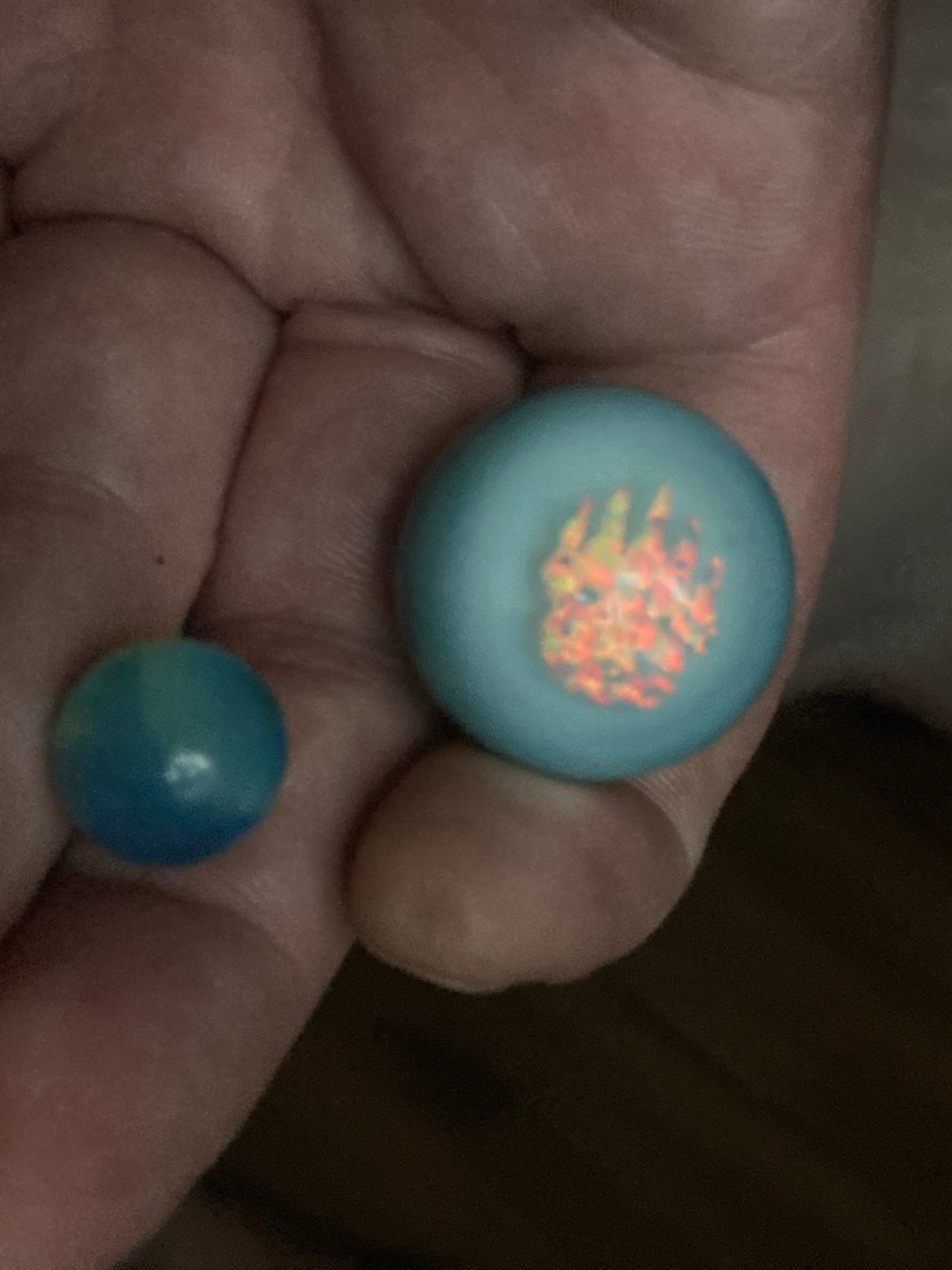 Preview pic of BMS Slurper Set>(#2 Large Opal/Valve marbles) color>Marina