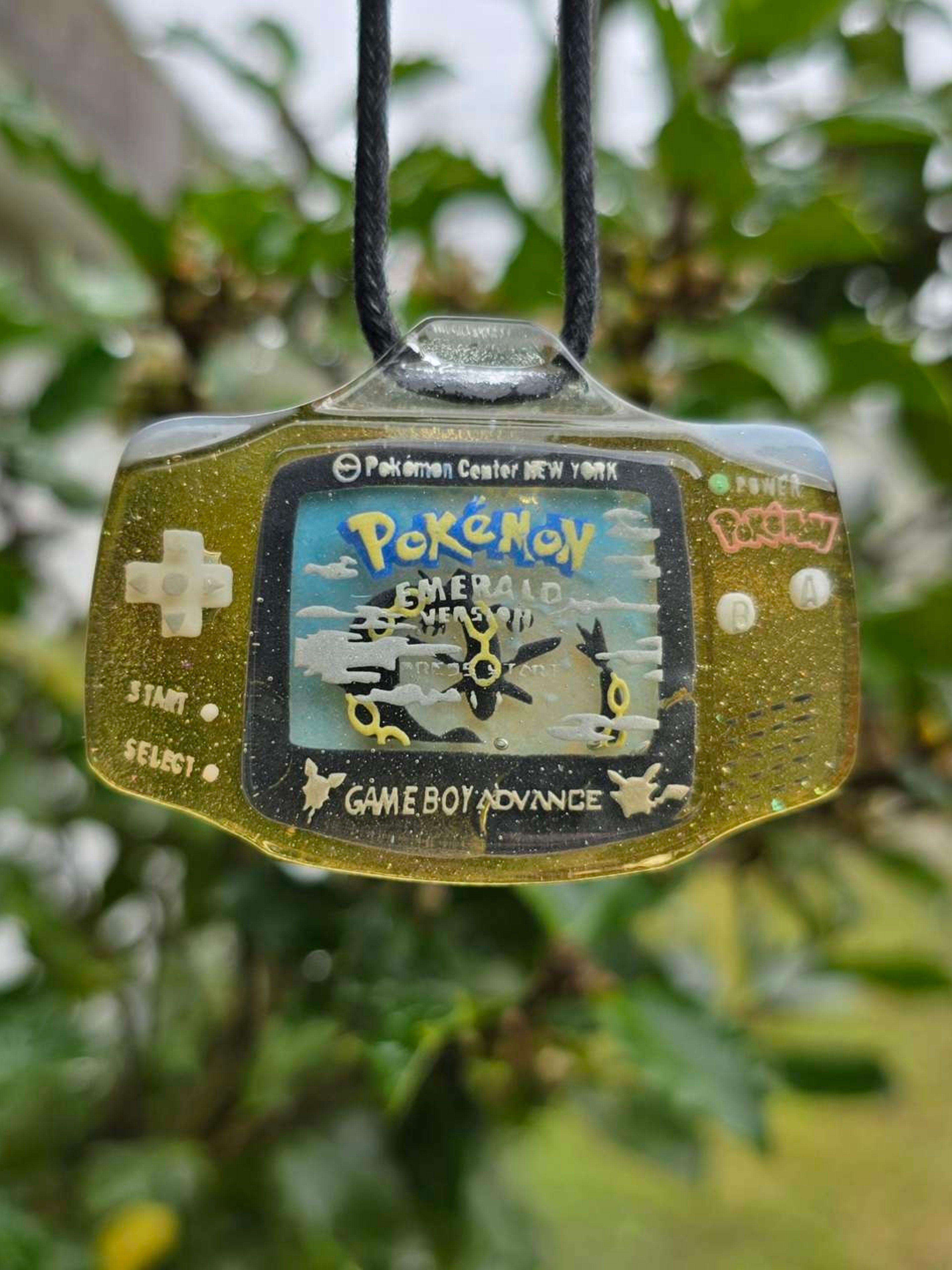 Preview pic of Seconds Pokemon Emerald Gameboy Advance Layered Glow Pendant