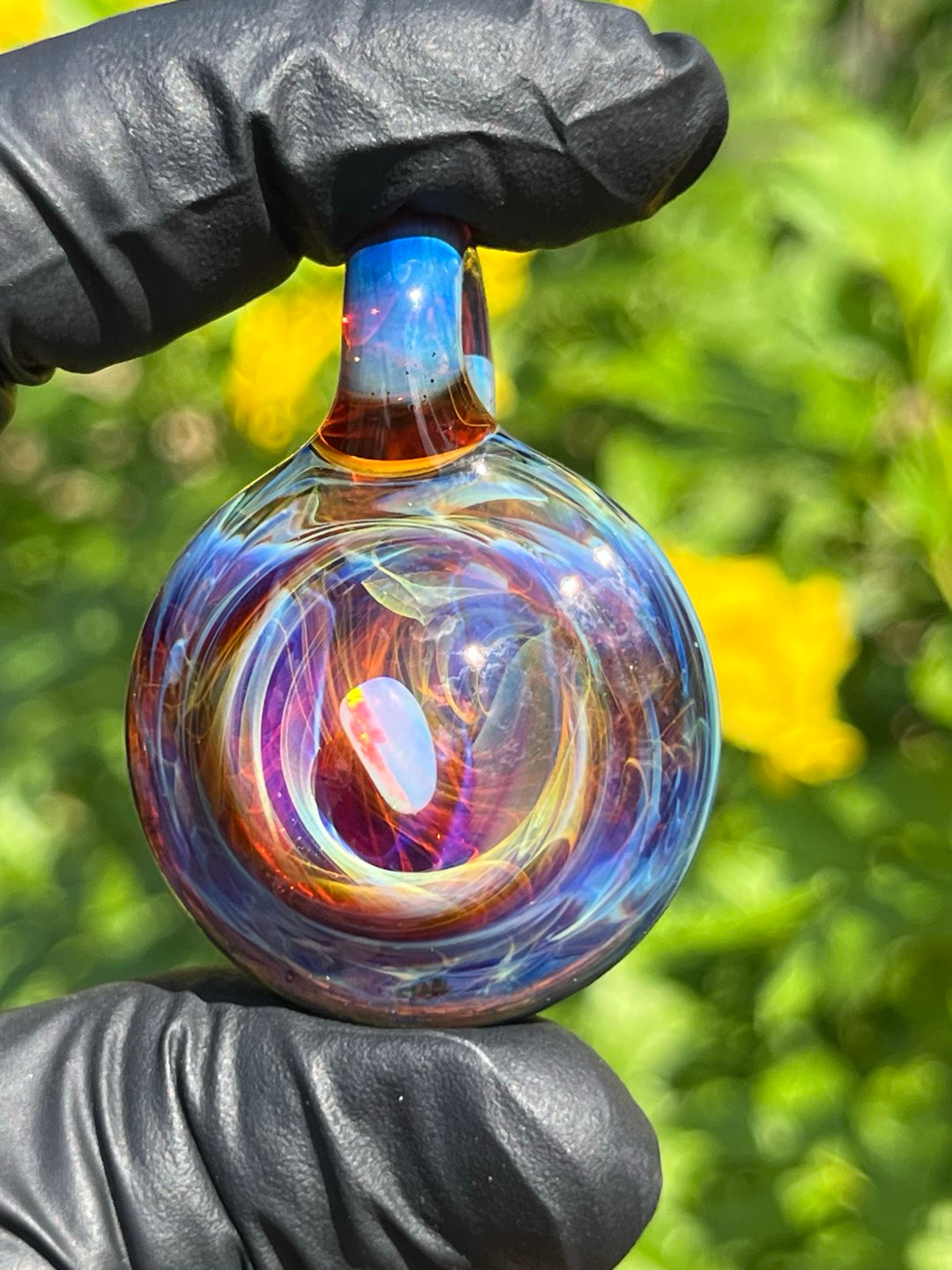 Amber Purple Opal Pendant image 0